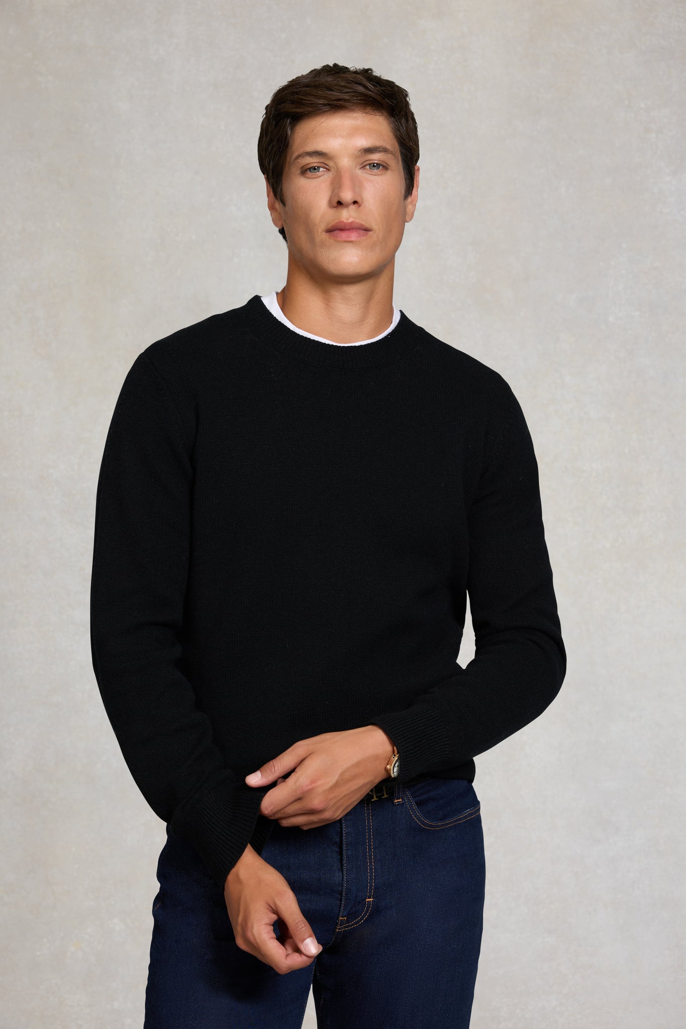 Byron Crew Neck Knit (Black)