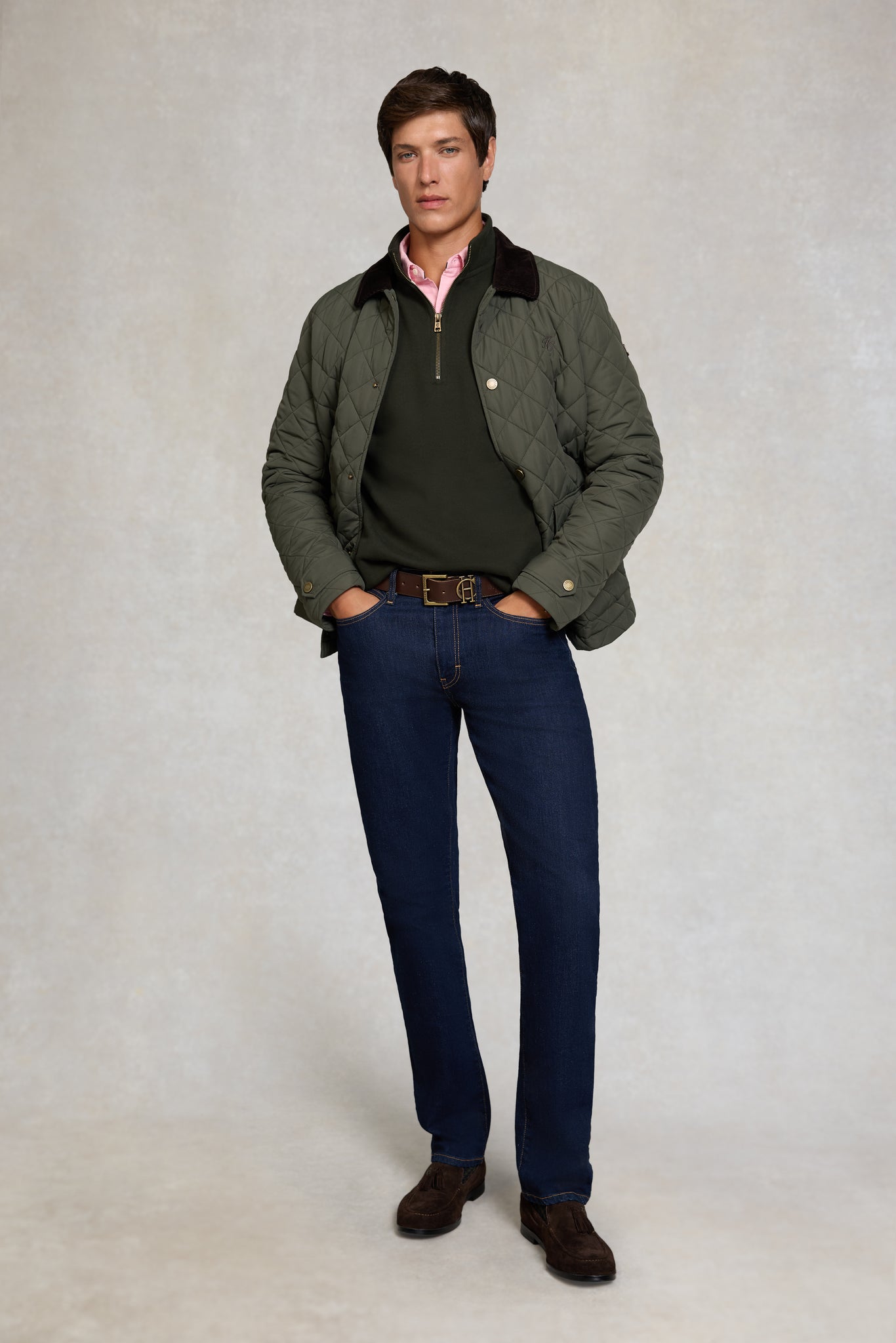 Men's Quarter Zip Sweat (Racing Green)