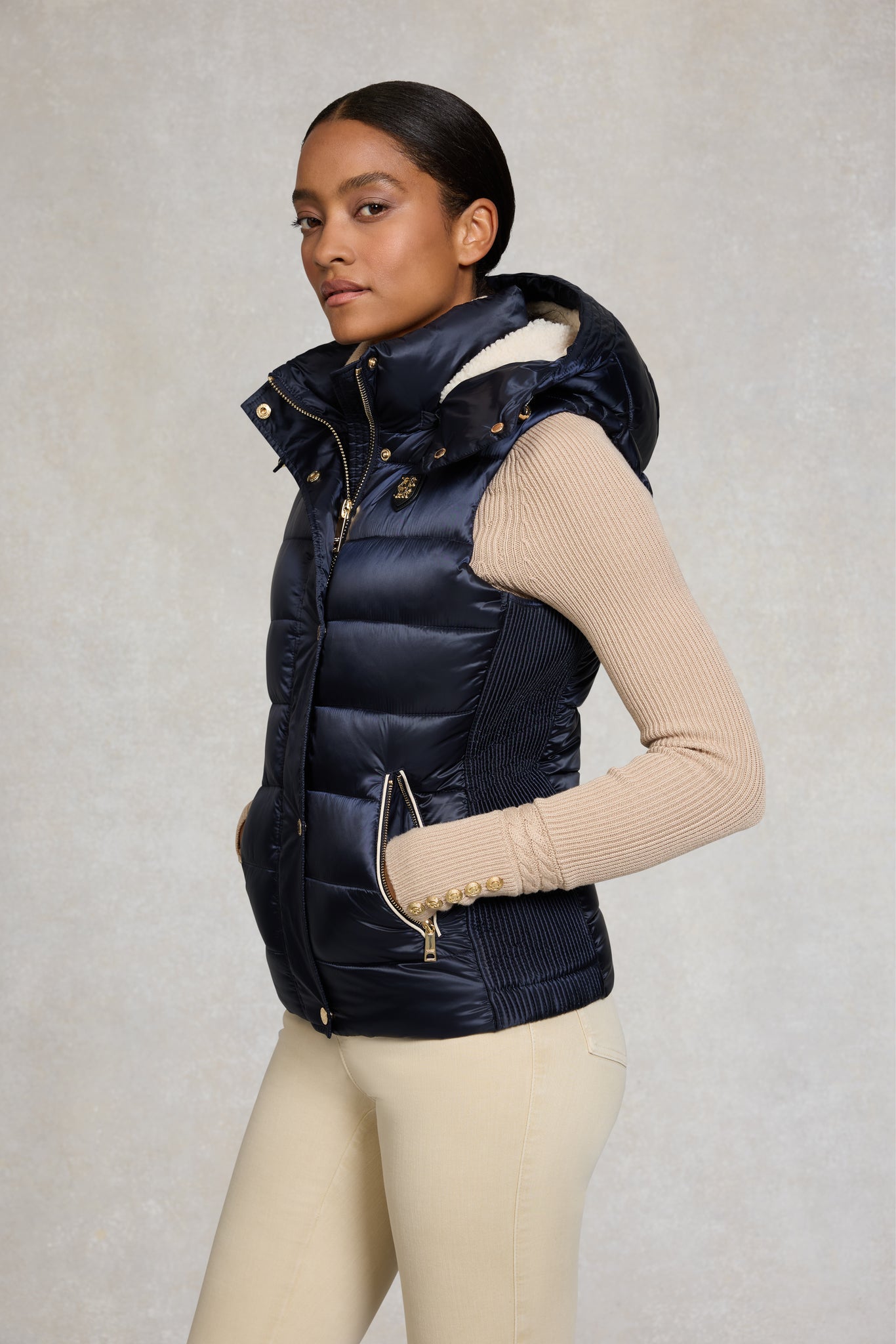 Harlow Sherpa Gilet (Ink Navy)