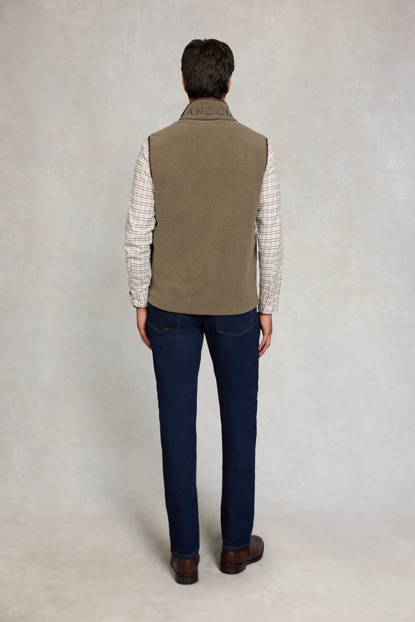 Men's Country Fleece Gilet (Dusty Khaki)