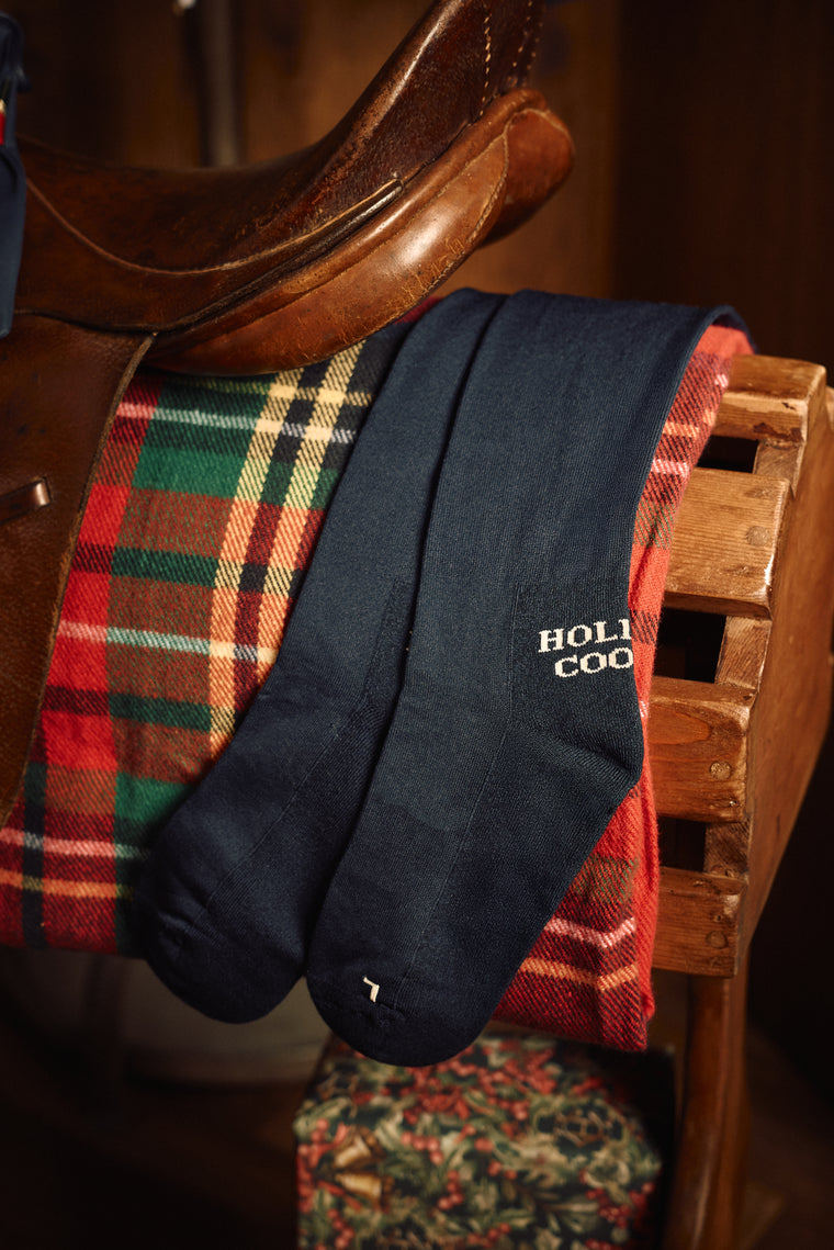 Riding Sock (Ink Navy Ecru)