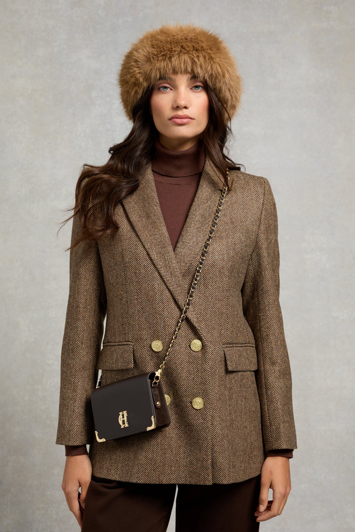 Faux Fur Headband (Caramel)