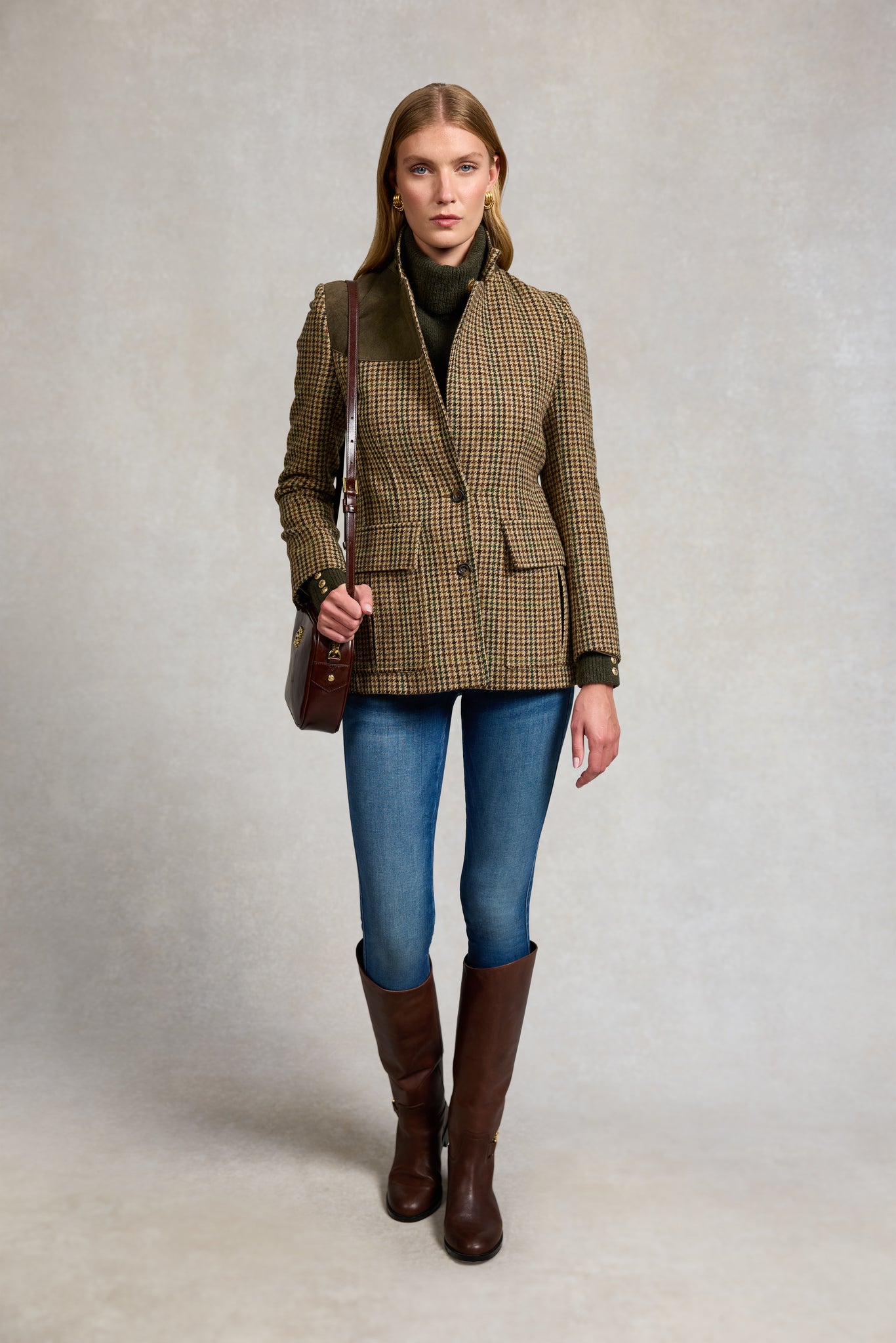 Single Breasted Field Blazer (Hailes Green Tweed)