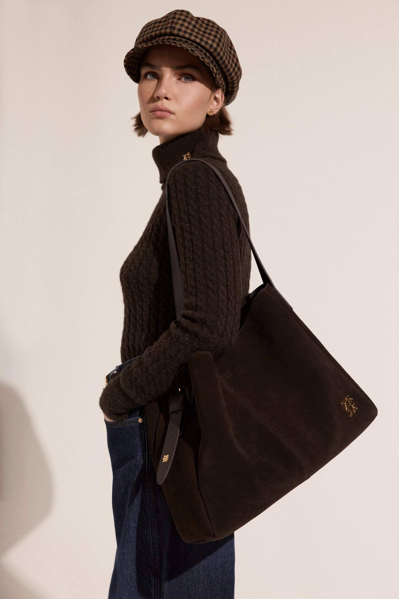 Camden Tote (Chocolate Suede)