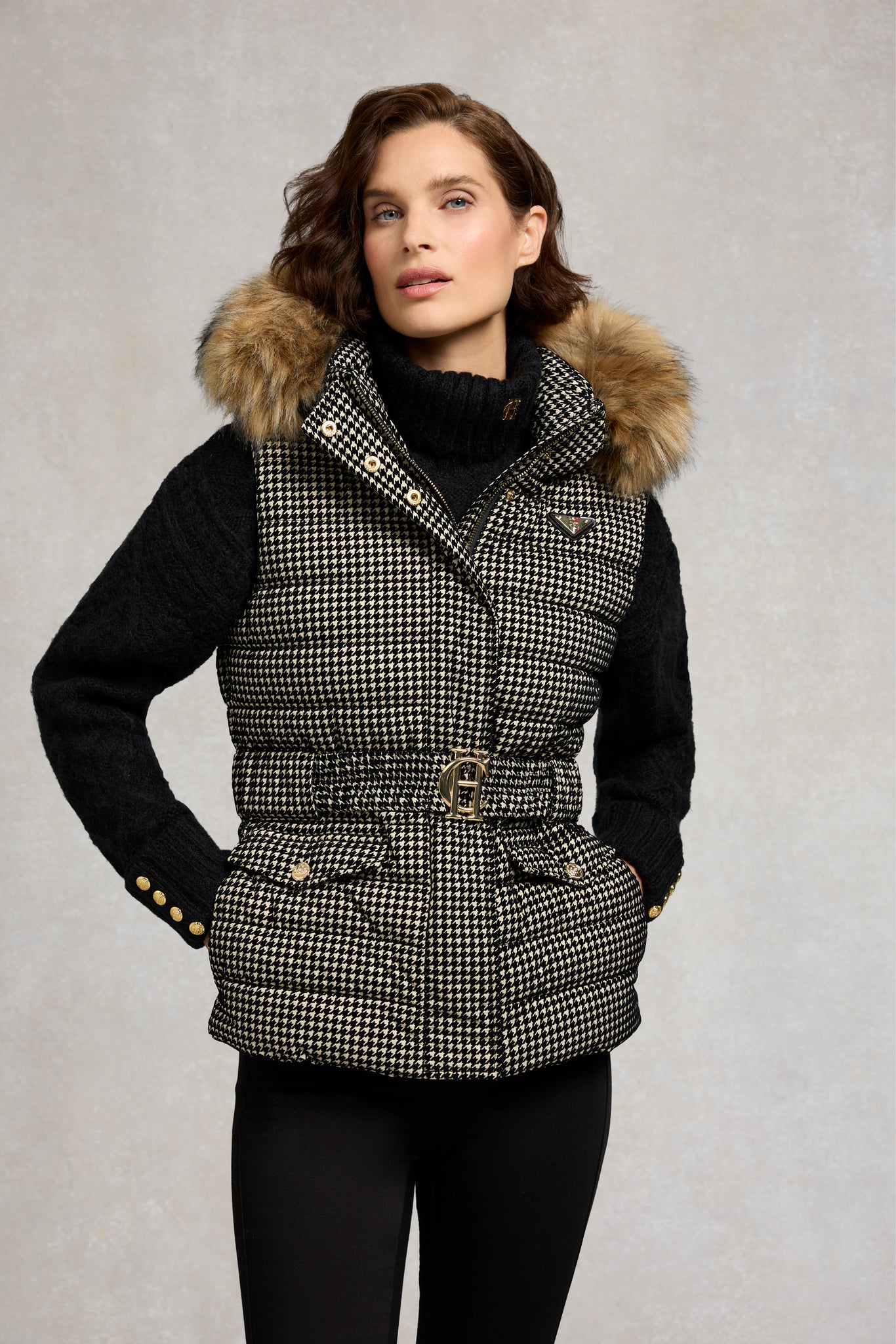 Moritz Gilet (Ecru Mini Flock)