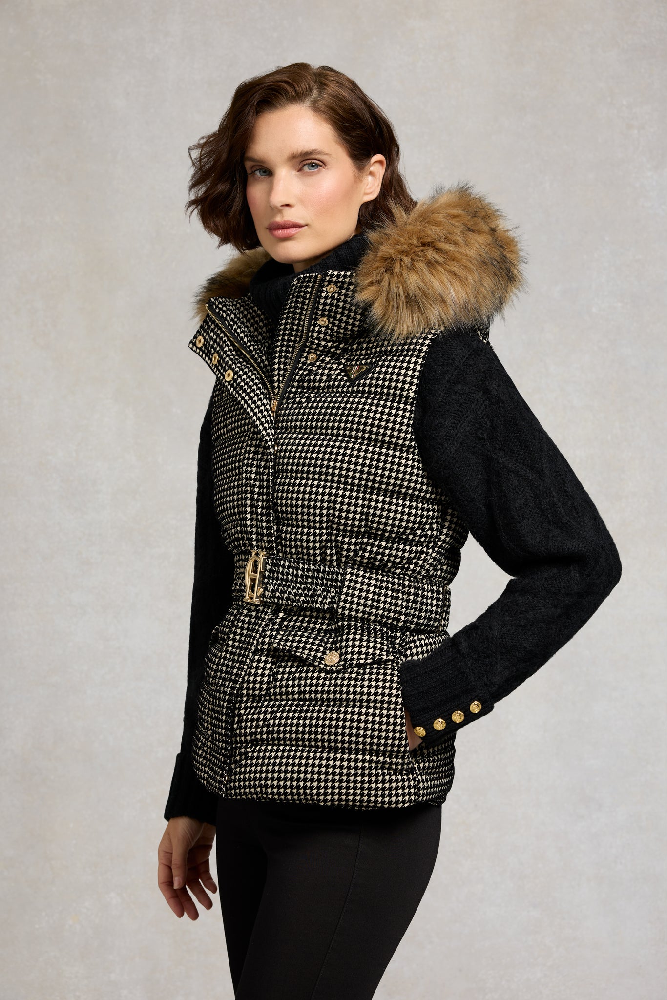 Moritz Gilet (Ecru Mini Flock)