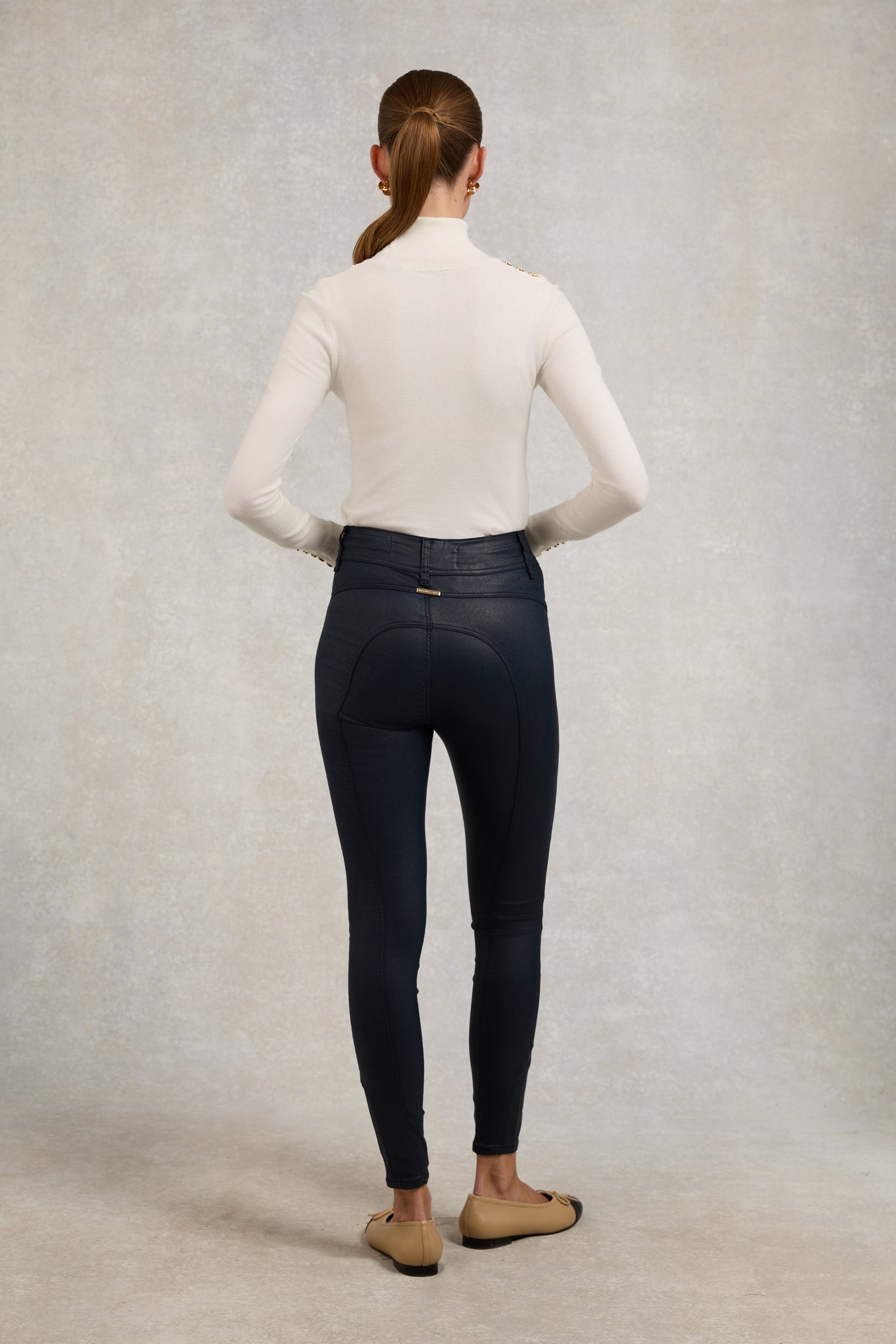 Coated Jodhpur Jean (Navy)