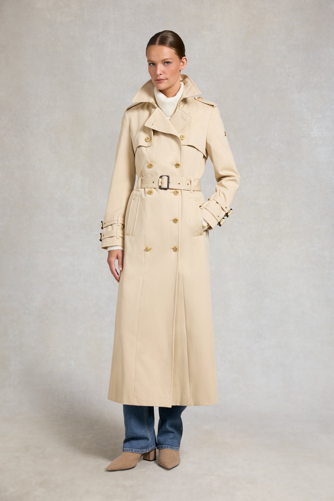 Gatcombe Full Length Trench Coat (Stone) – Holland Cooper ®