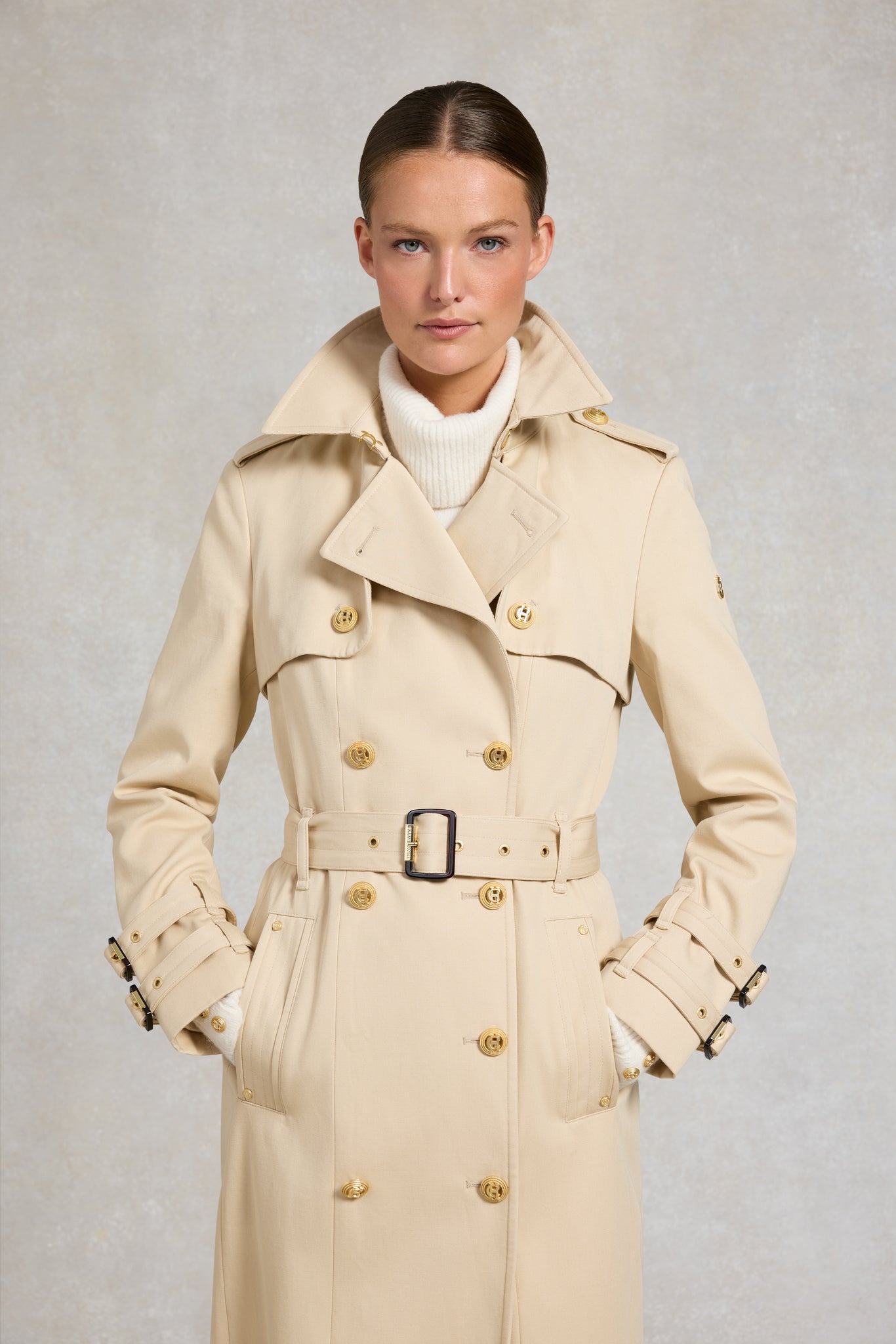 Gatcombe Full Length Trench Coat (Stone)