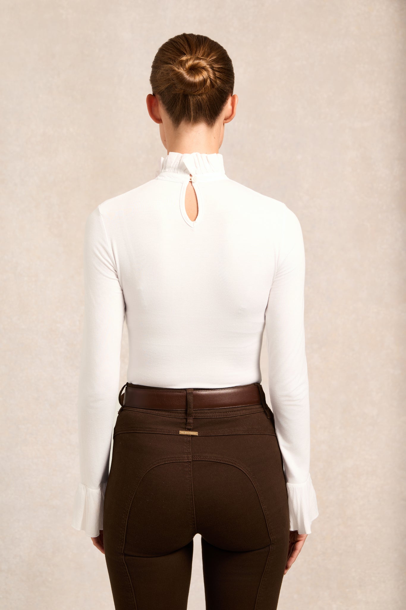 Melissa Jersey Blouse (White)