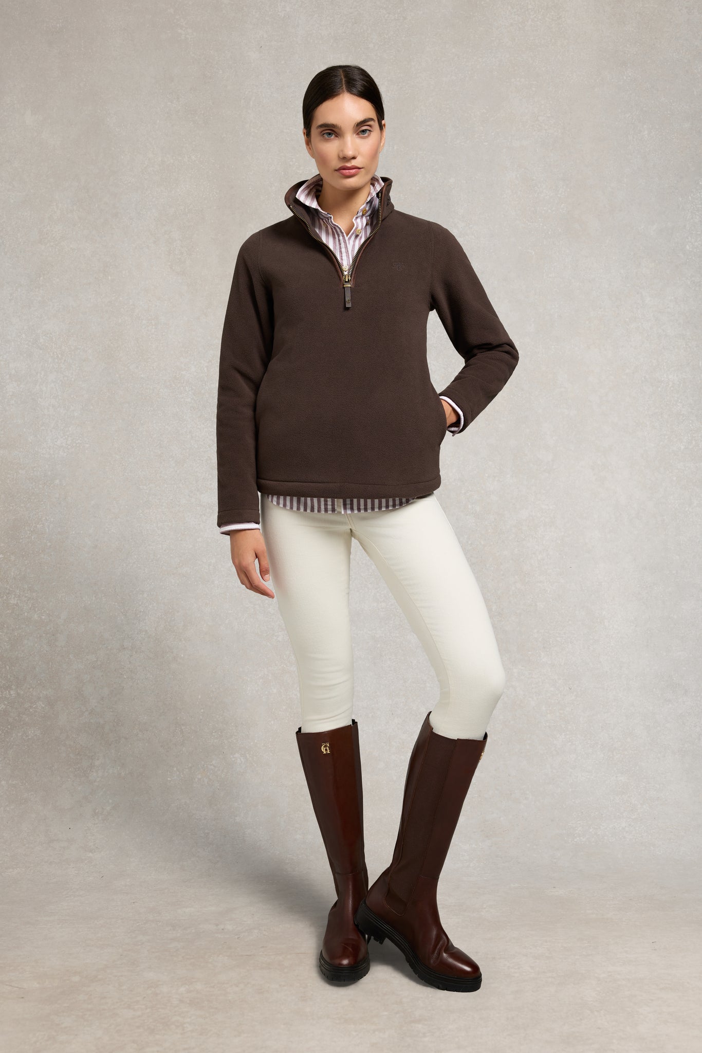 Country Fleece Quarter Zip (Chocolate)
