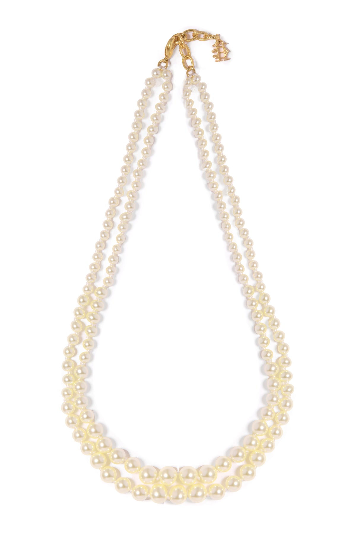 2 Layer Pearl Necklace (Champagne Pearl)