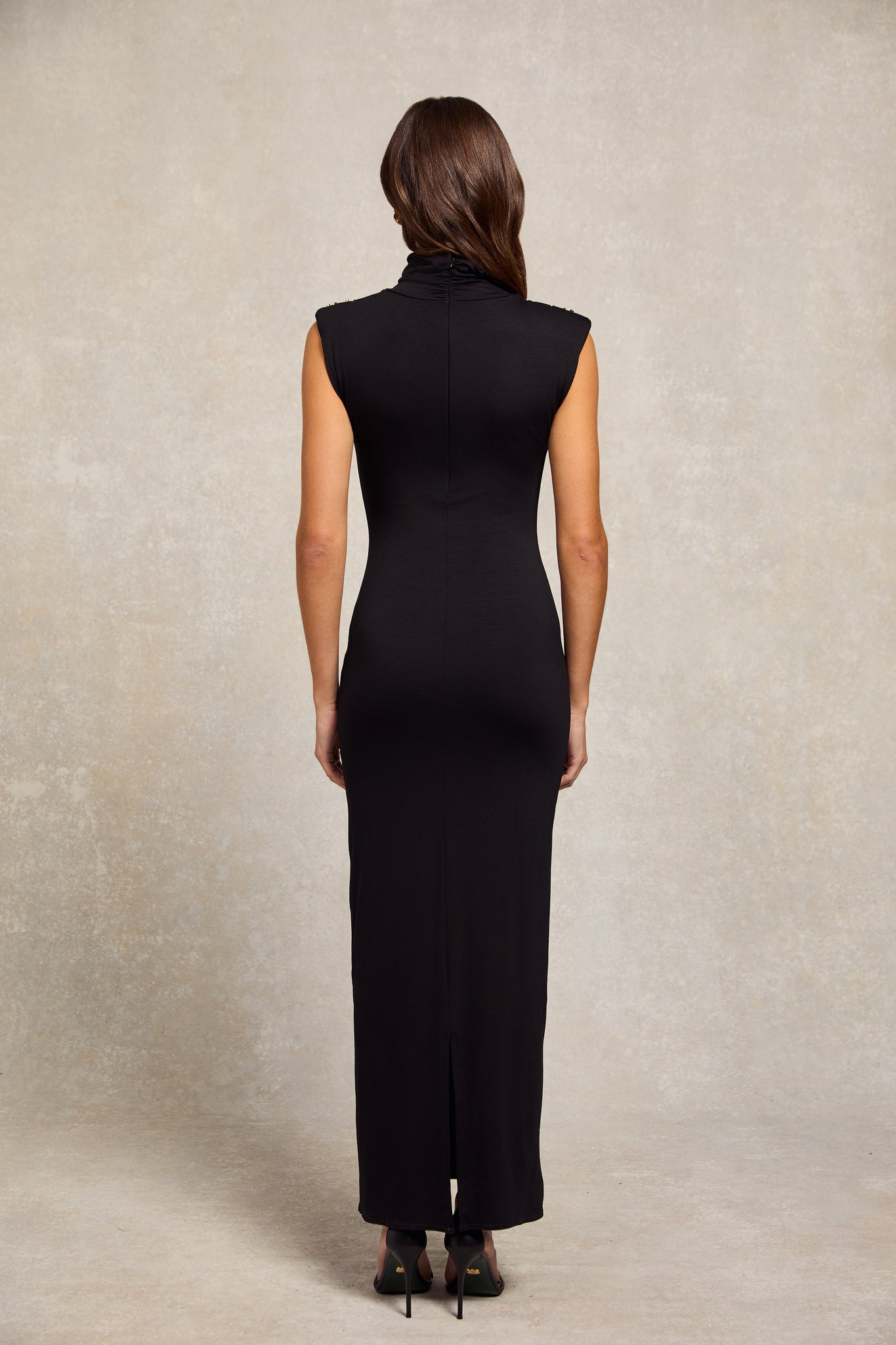 Harper High Neck Maxi Dress (Black) – Holland Cooper