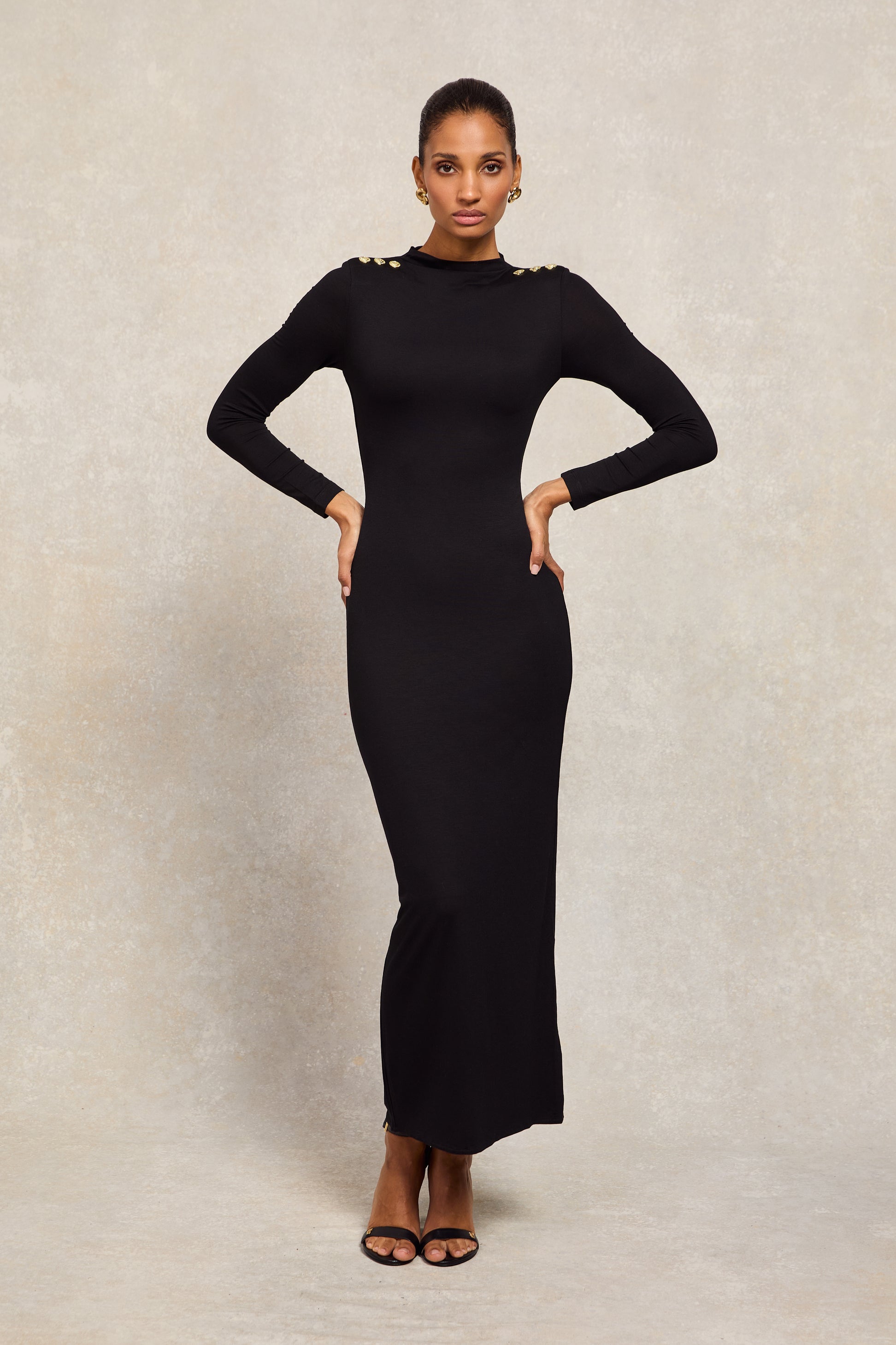 Harper Long Sleeve Maxi Dress (Black) – Holland Cooper