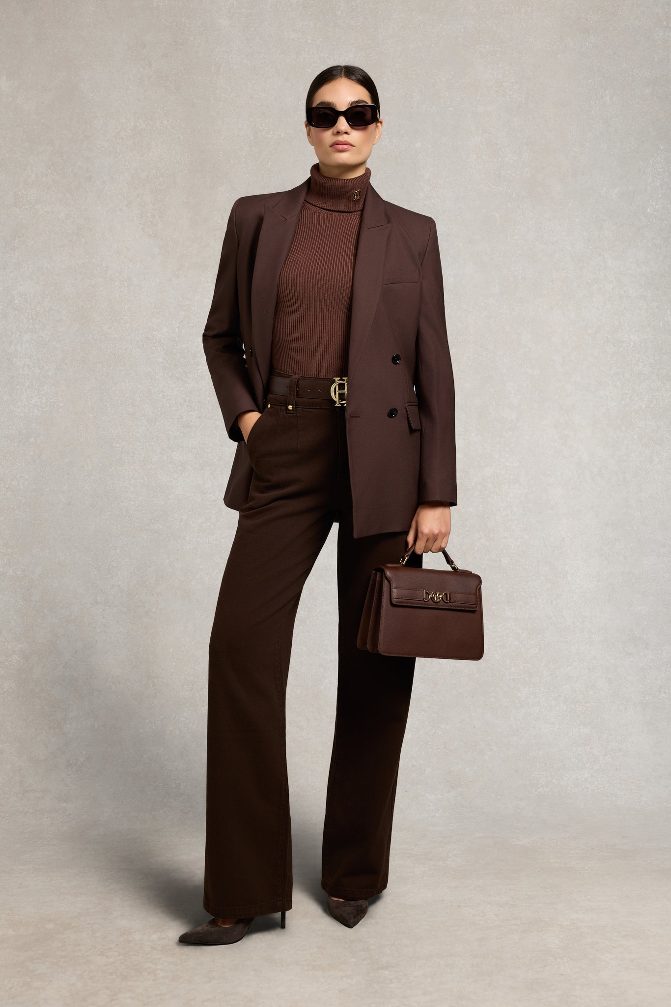 Painswick Roll Neck Knit (Cocoa)