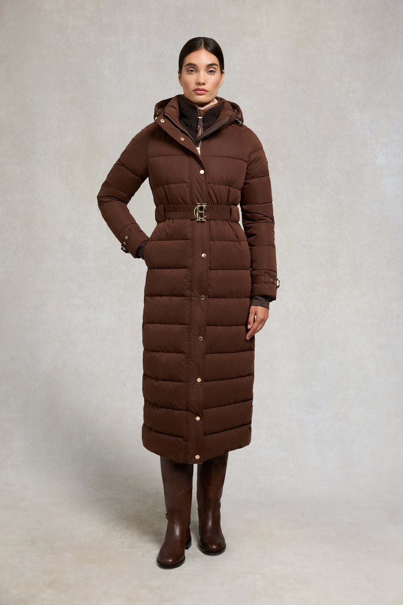 Arosa Luxe Longline Coat (Walnut)