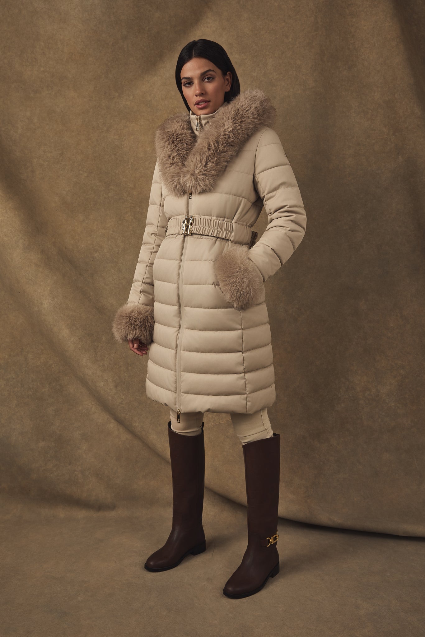 Vostock Belted Coat (Stone)