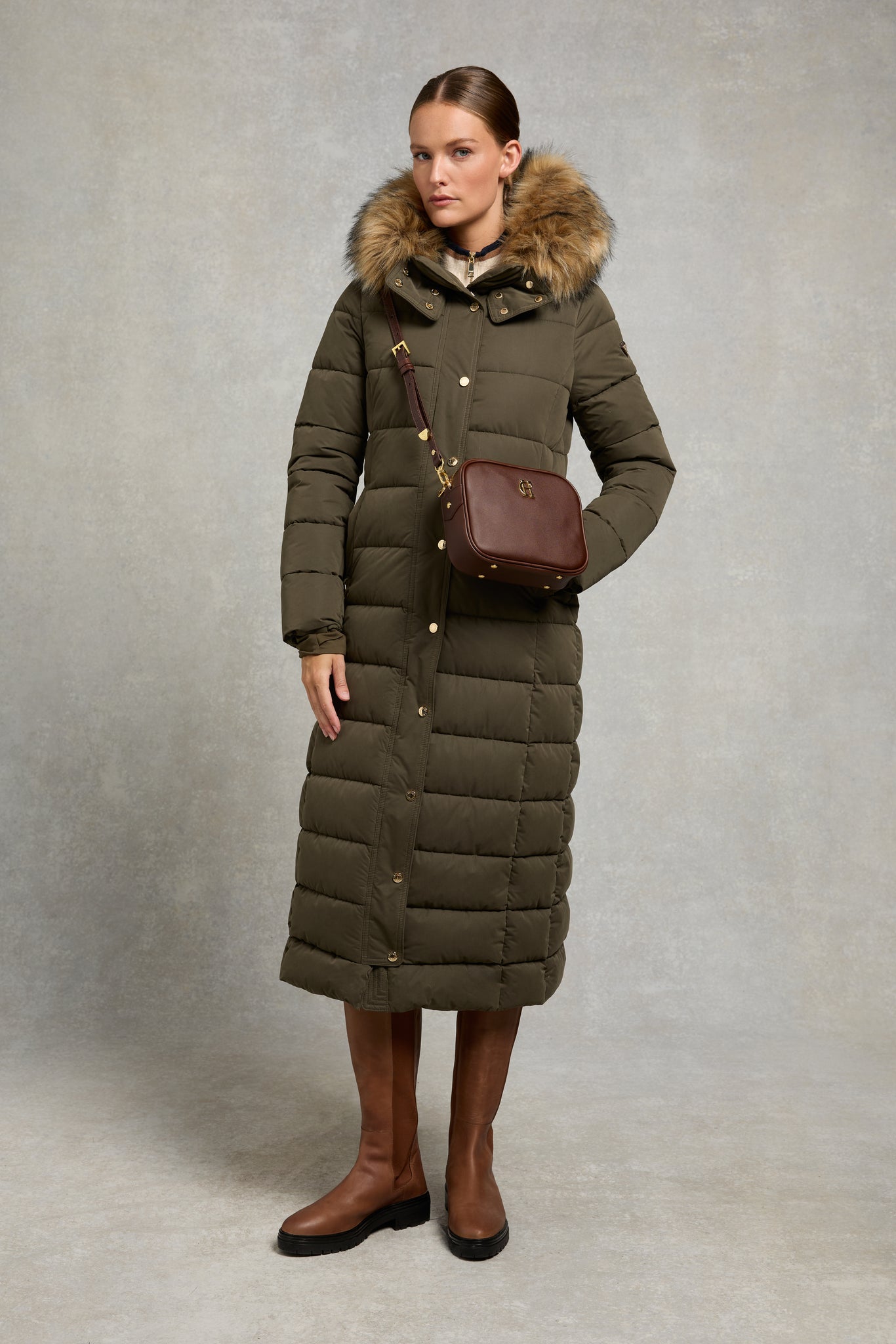 Stoneleigh Longline Coat (Heritage Khaki)