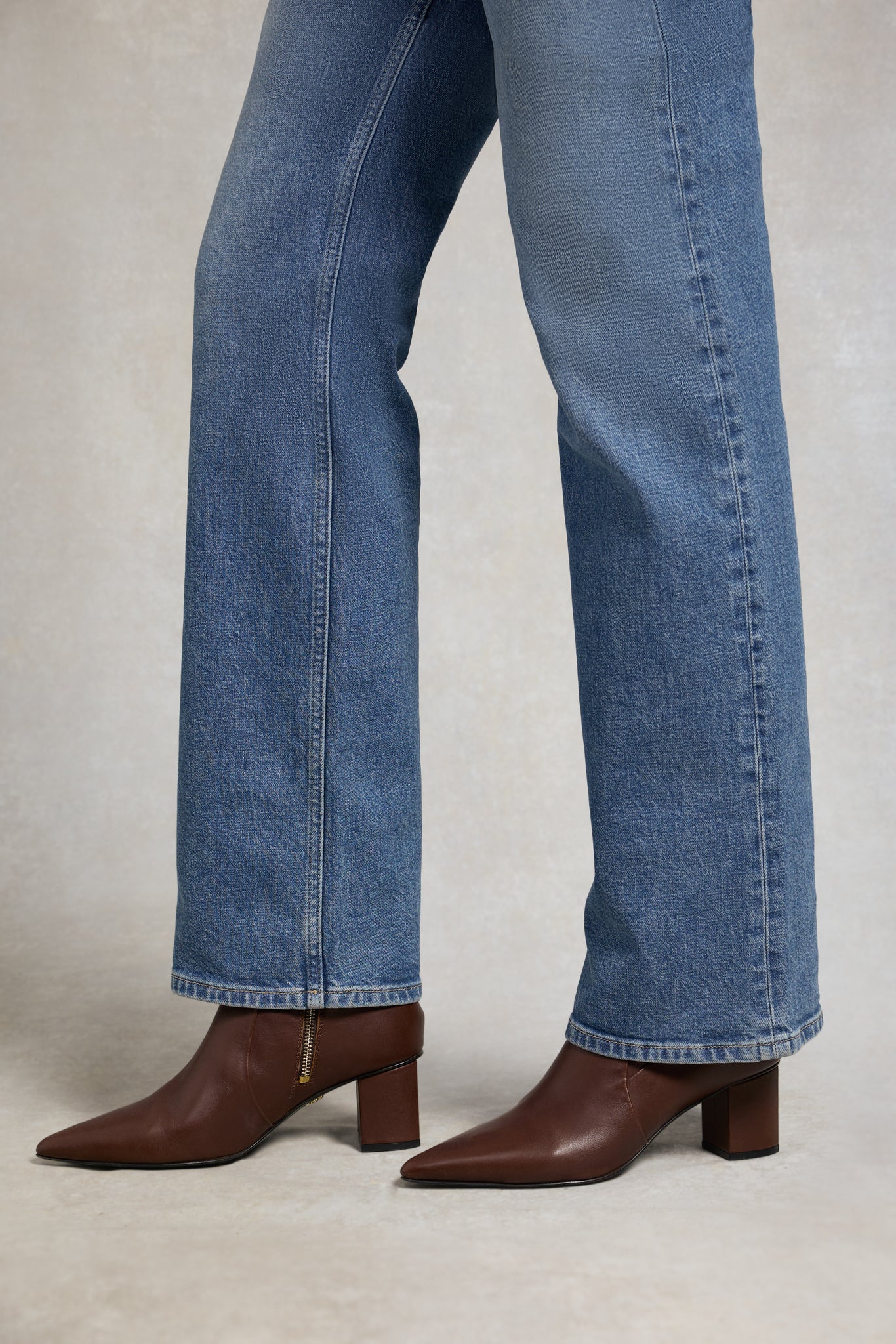 Regency Mid Heel Ankle Boot (Rich Chocolate)