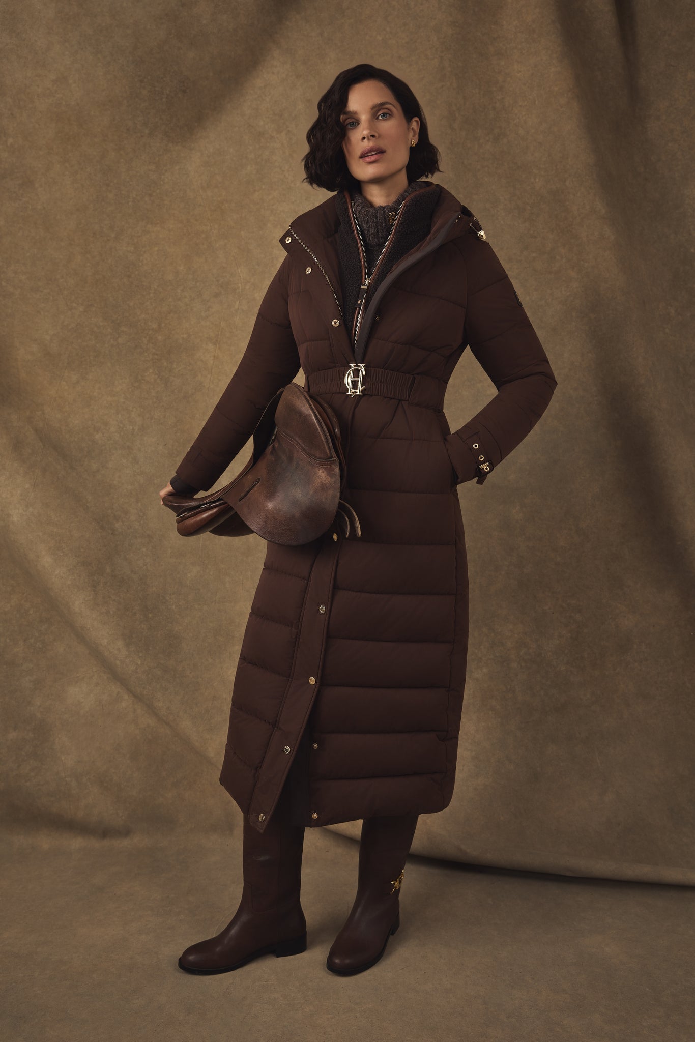 Arosa Luxe Longline Coat (Walnut)