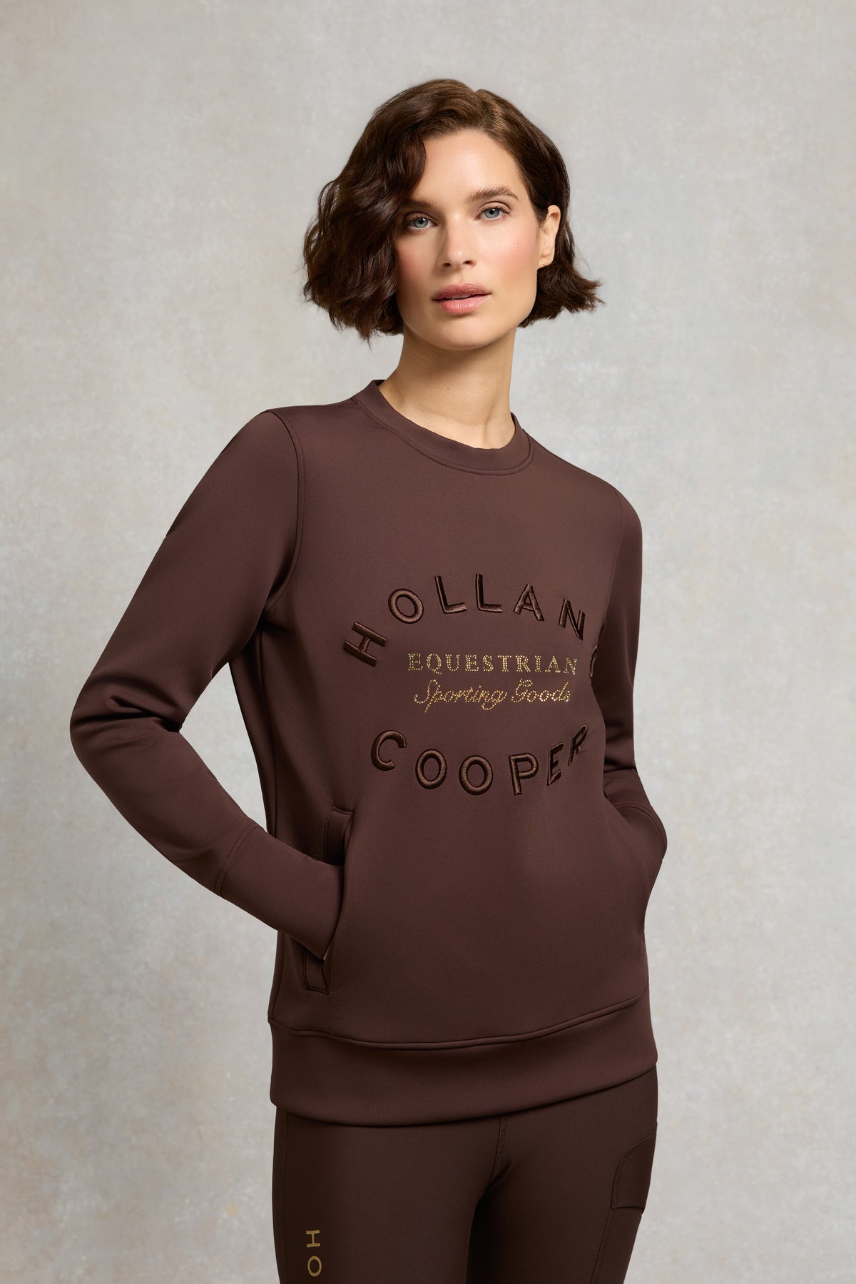 Crystal Crew Neck Sweat (Walnut)