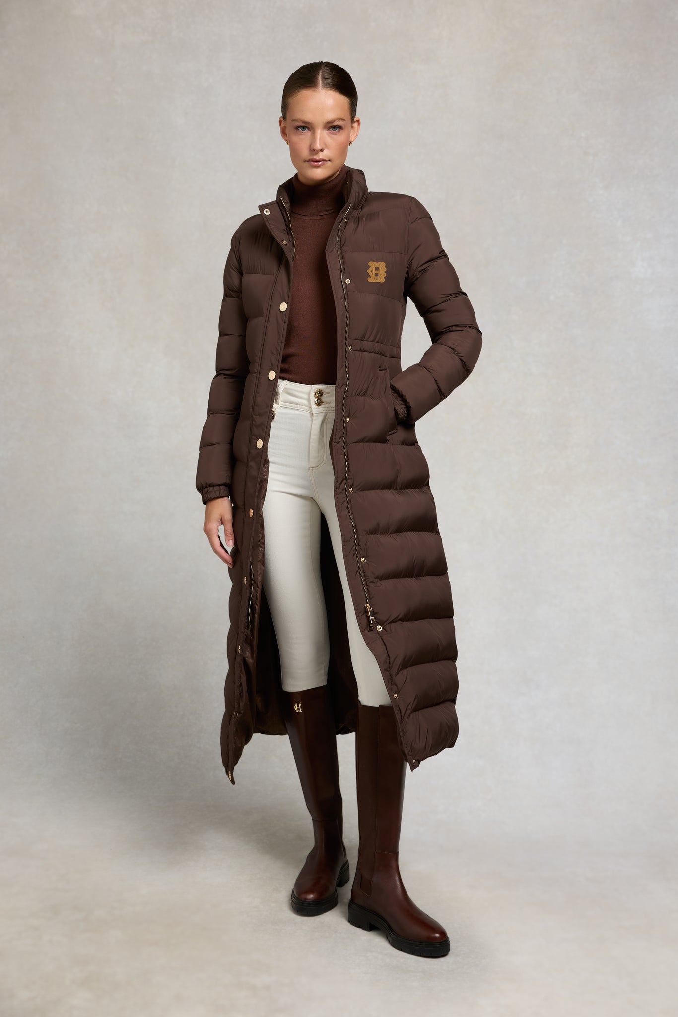 Milton Longline Coat (Chocolate)