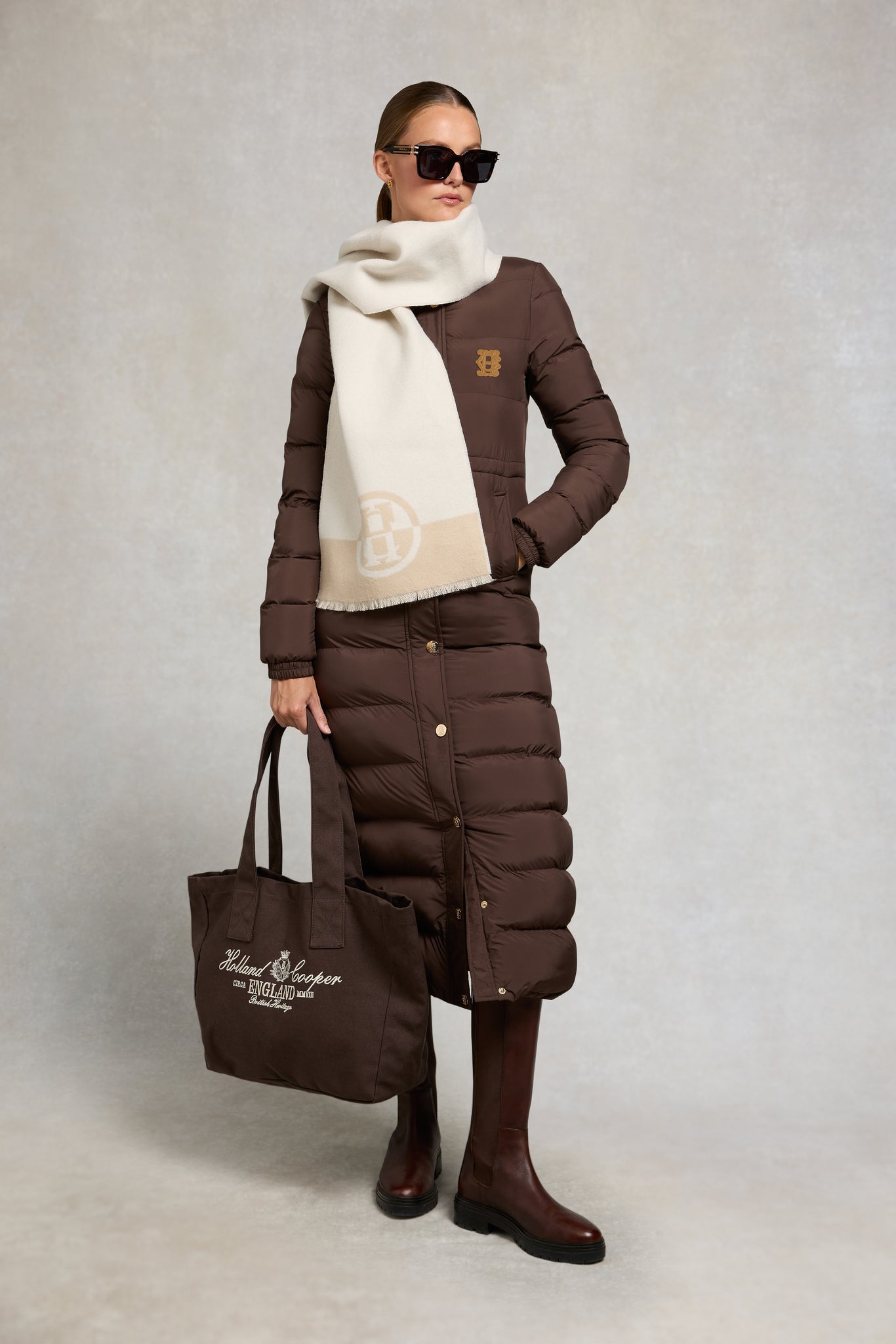 Milton Longline Coat (Chocolate)