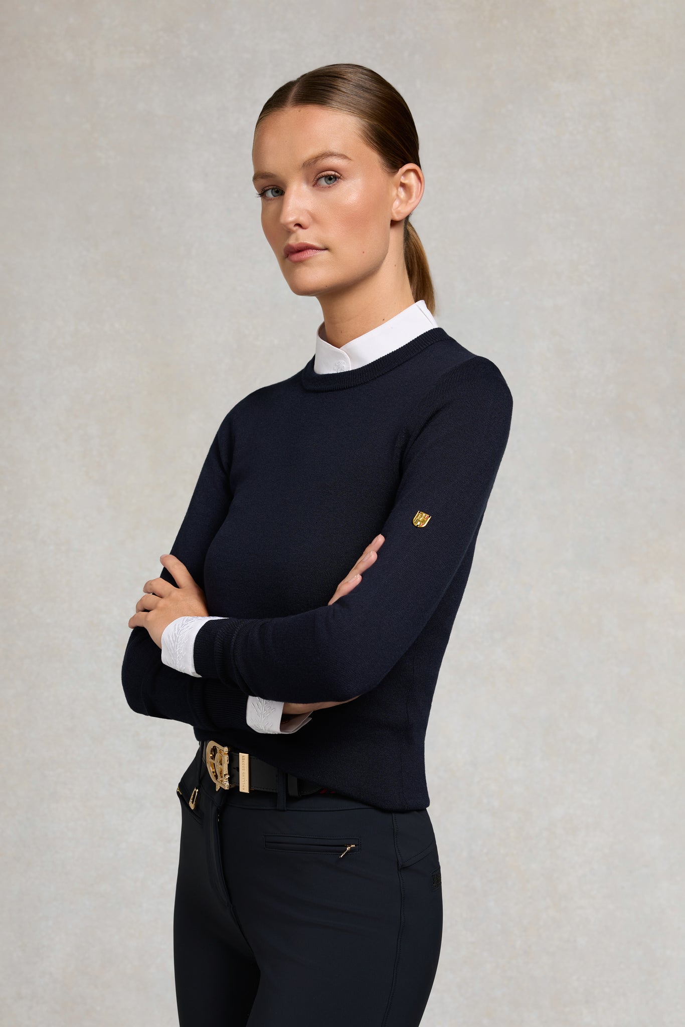 Chiltern Crew Neck Knit (Ink Navy)