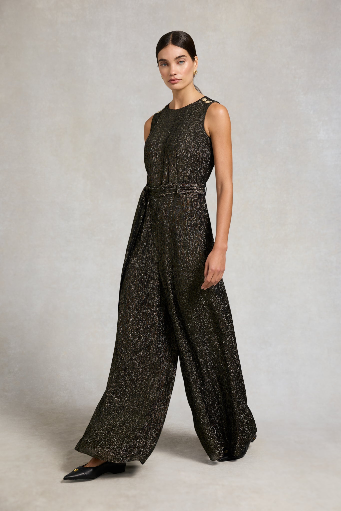 Nicole Jumpsuit (Gold Sparkle)