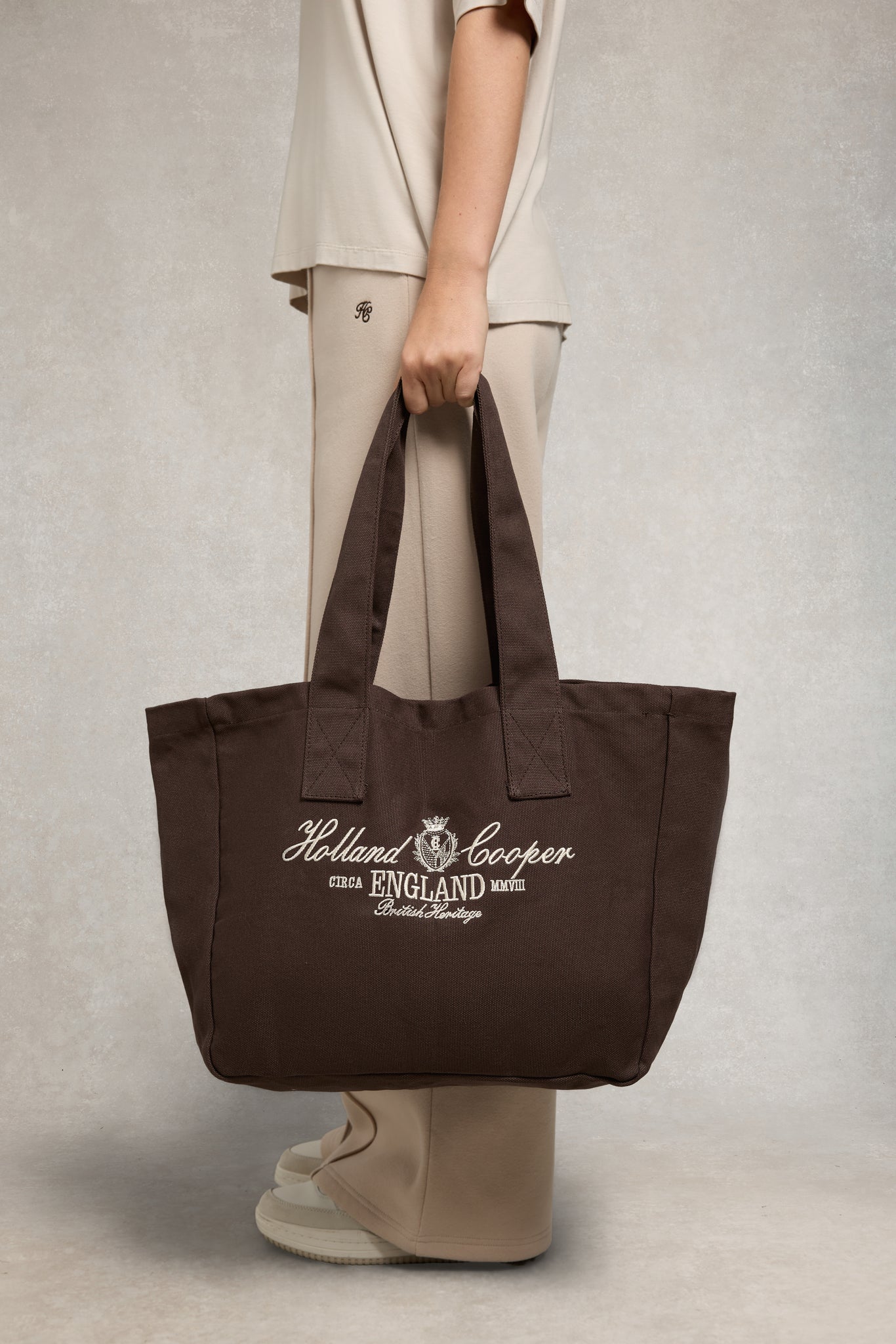 Essential Tote Bag (Chocolate Ecru)