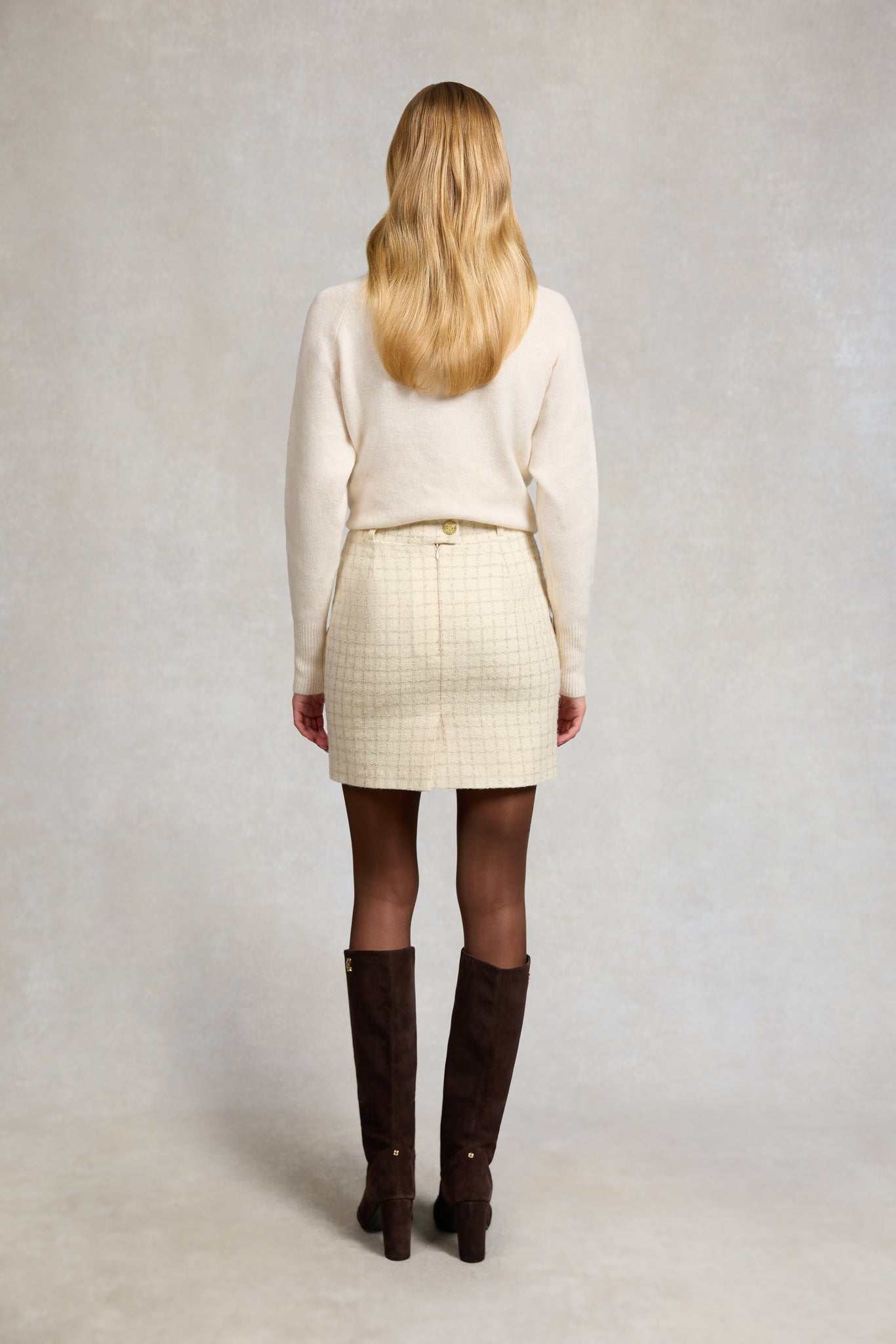 Regency Skirt (Ivory Sparkle Tweed)