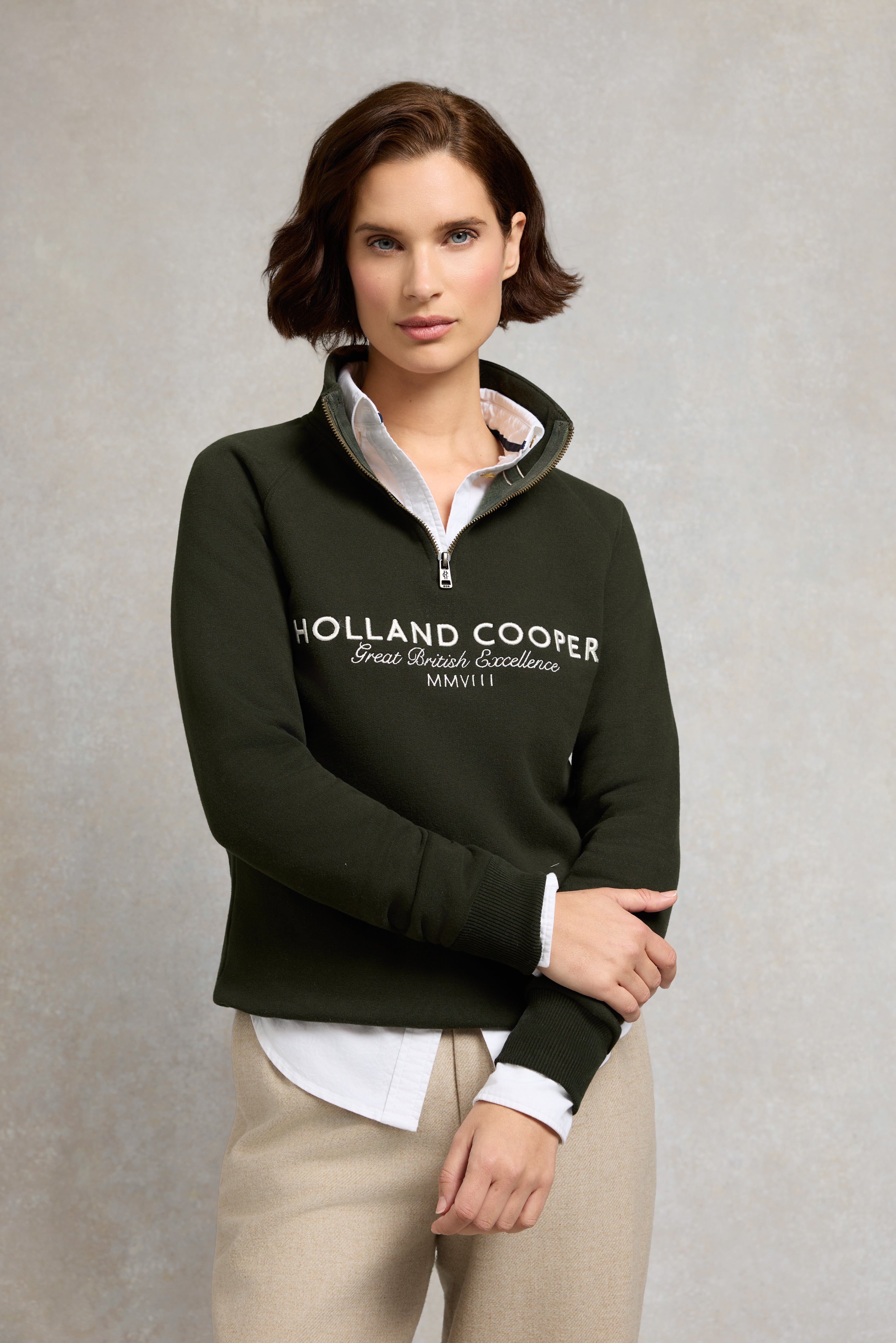 Sporting Goods Zip Henley (Racing Green) – Holland Cooper