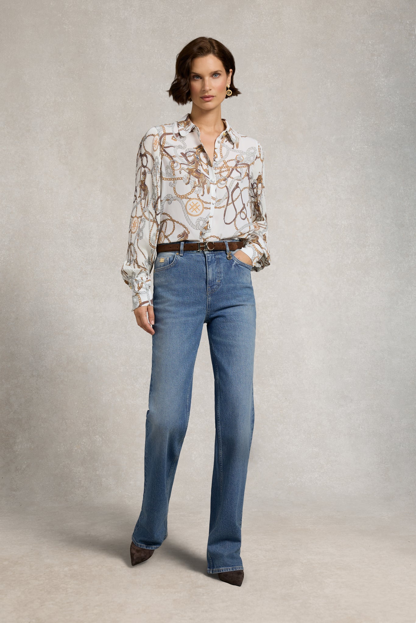 Beau Shirt (Off White Horse Print)