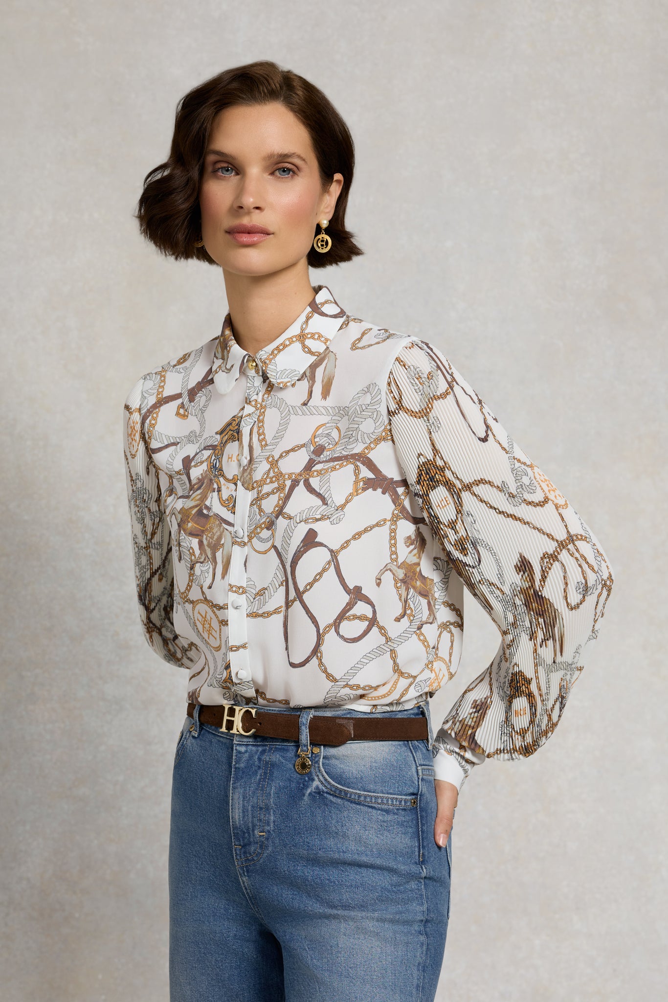 Beau Shirt (Off White Horse Print)