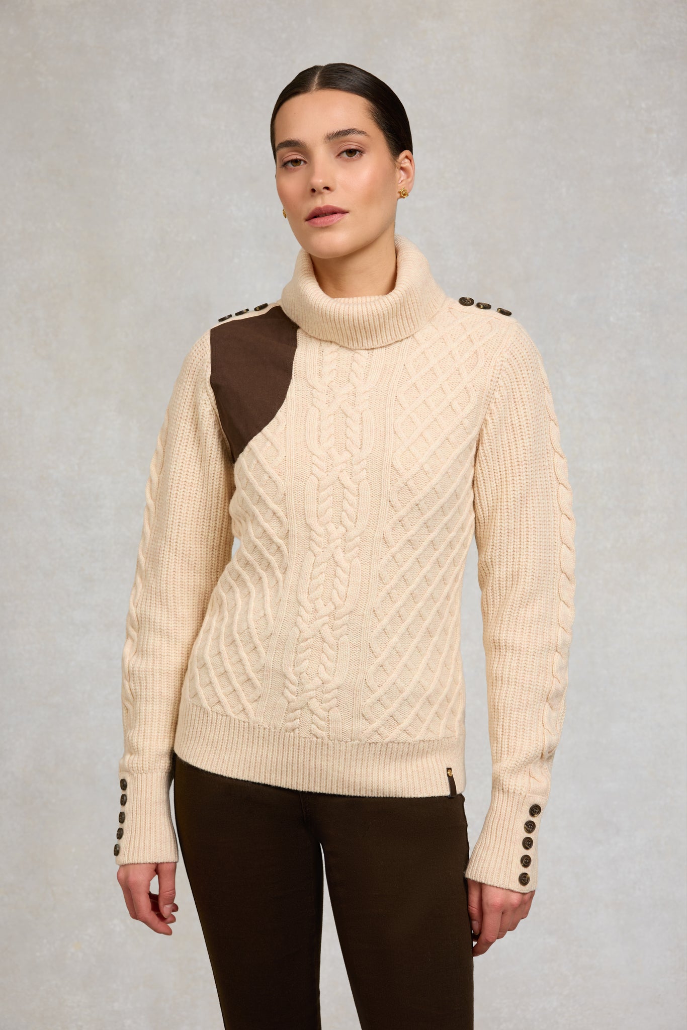 Country Roll Neck Knit (Oatmeal)