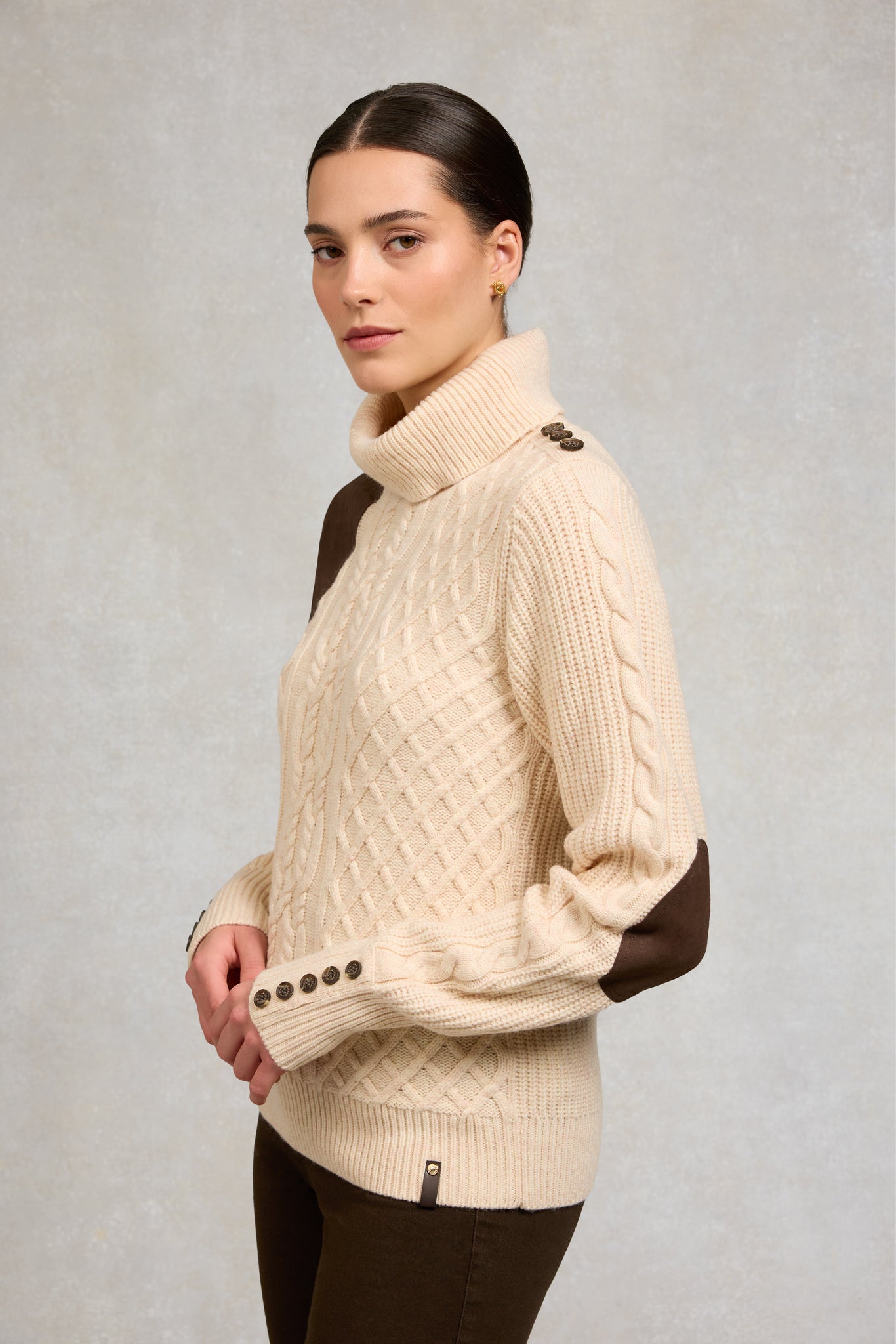 Country Roll Neck Knit (Oatmeal)