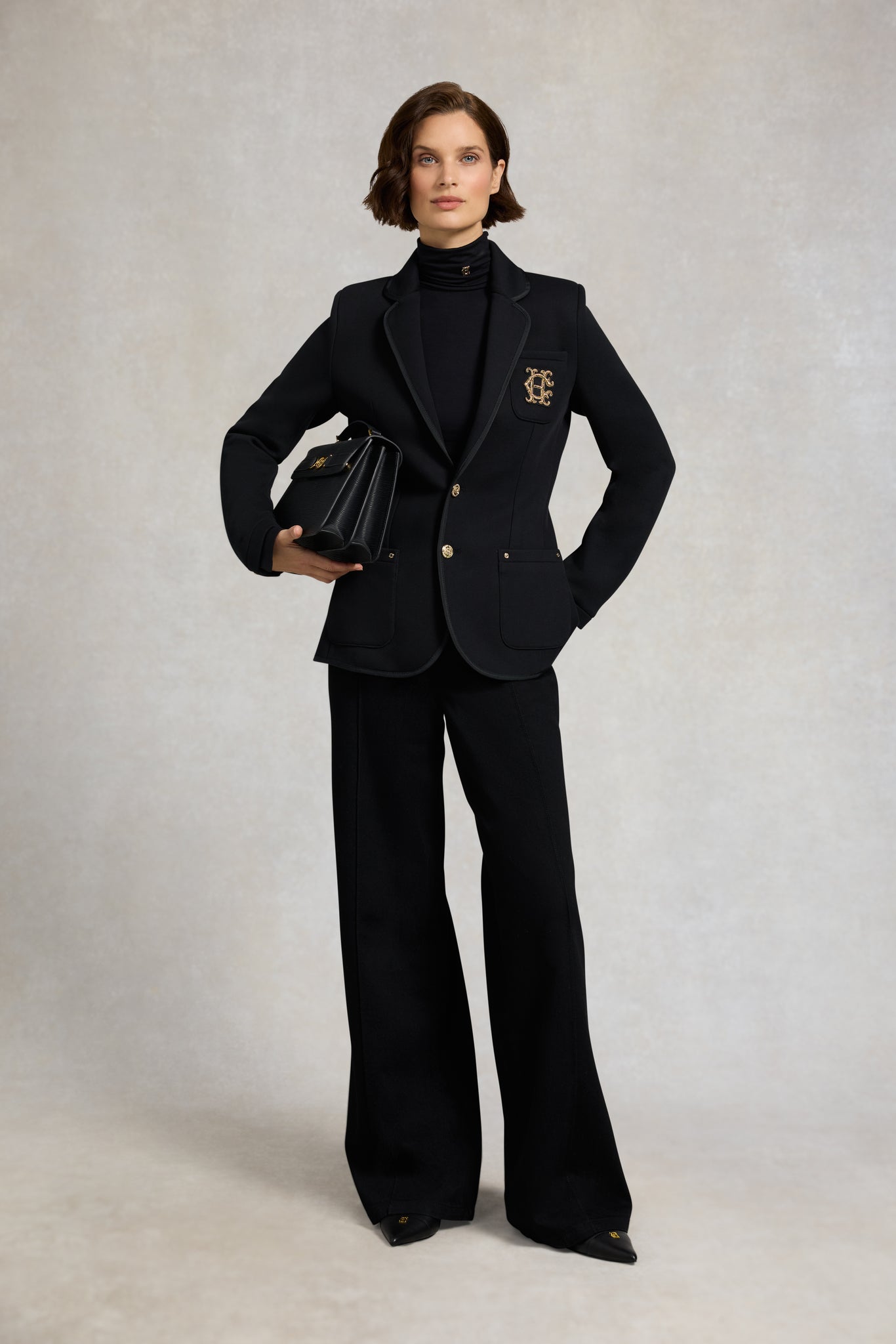 Henley Blazer (Black Black)