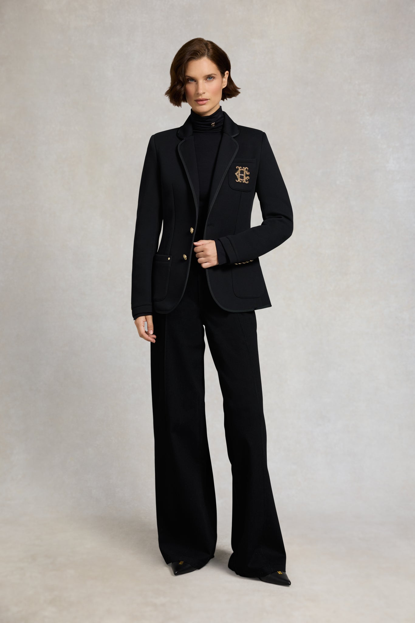 Henley Blazer (Black Black)