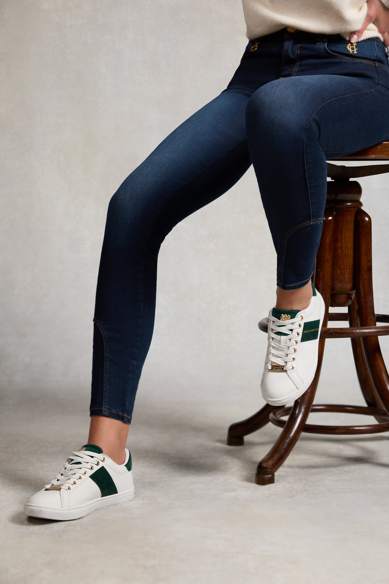 Knightsbridge Court Trainer (White Racing Green)