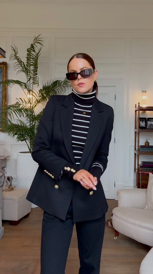 The Office Ribbed Roll Neck Knit Look