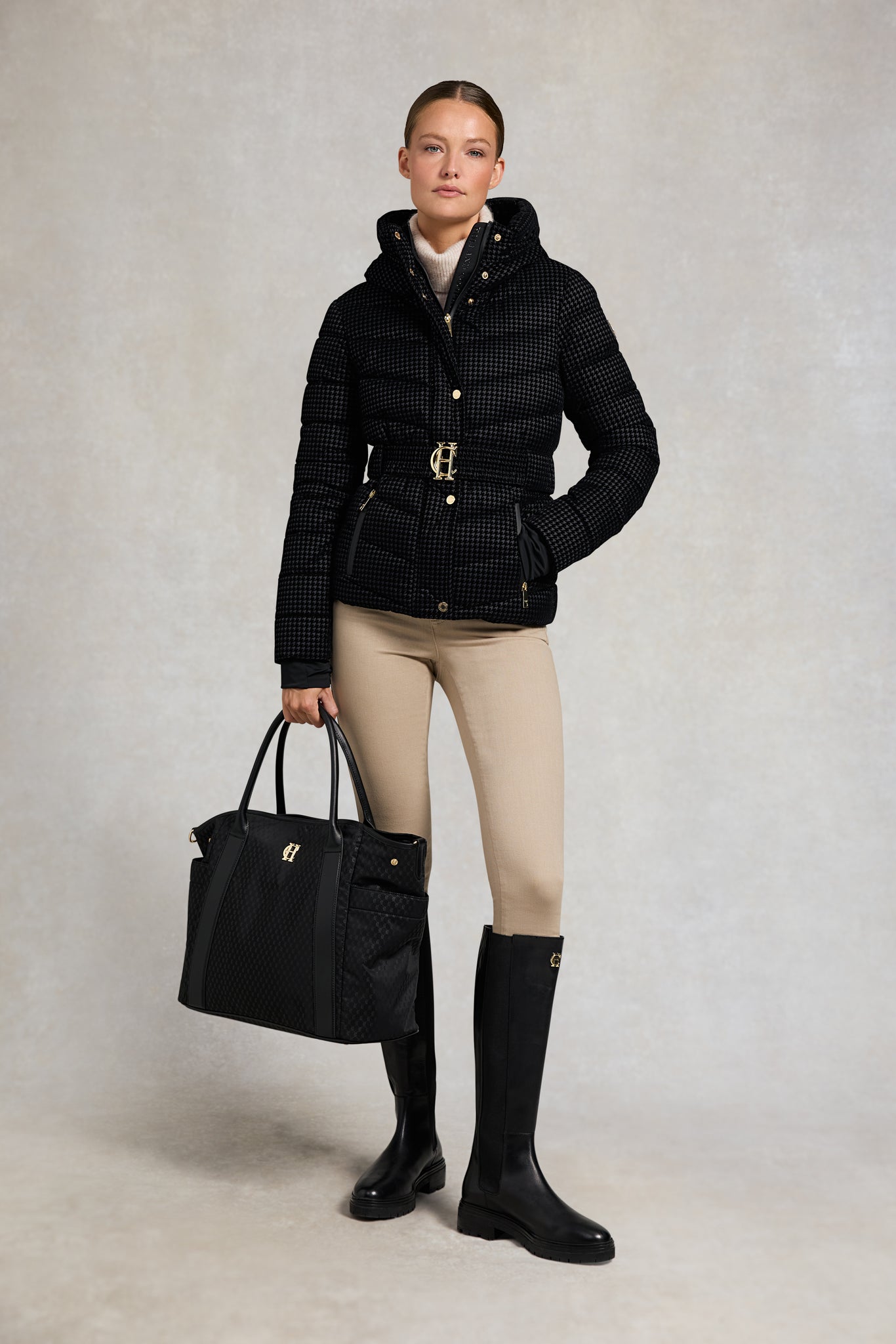 Arosa Jacket (Black Mini Flock)