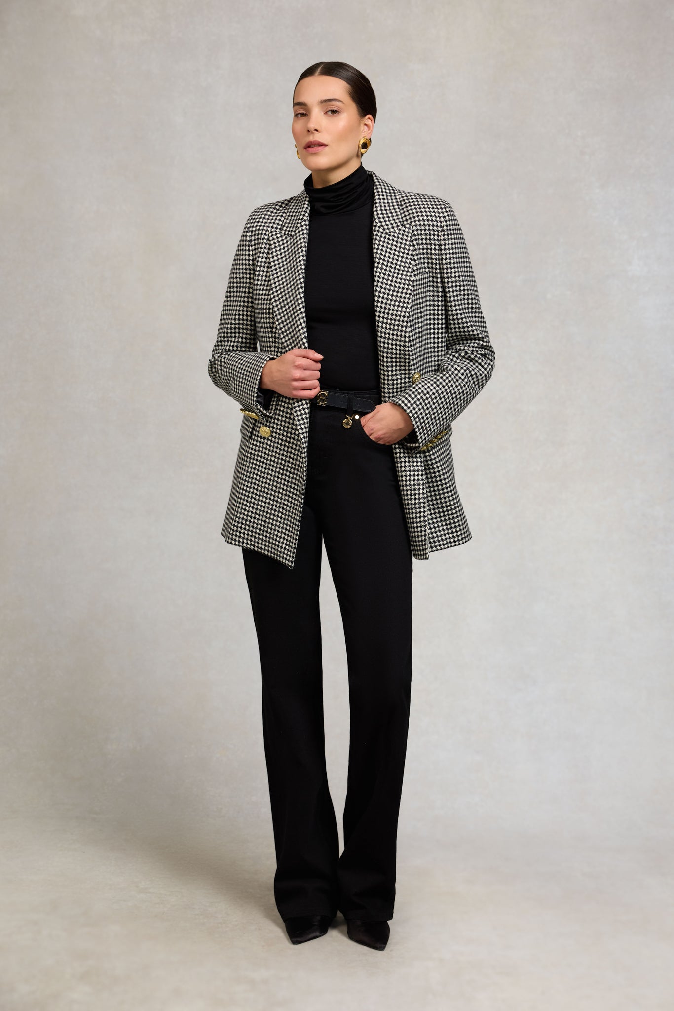 Belgravia Blazer (Black & White Puppy Tooth)