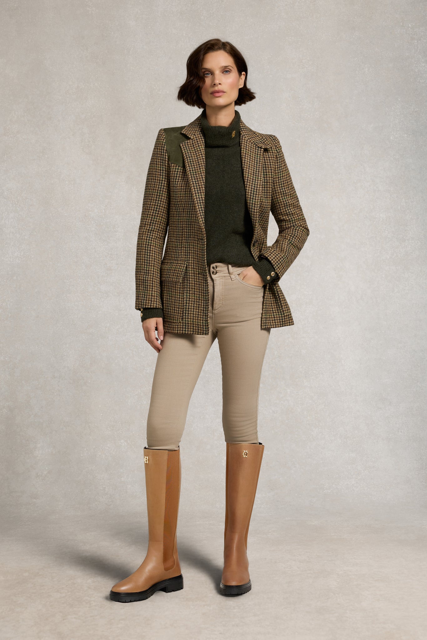 Astoria Knee Boot (Vintage Tan Leather)