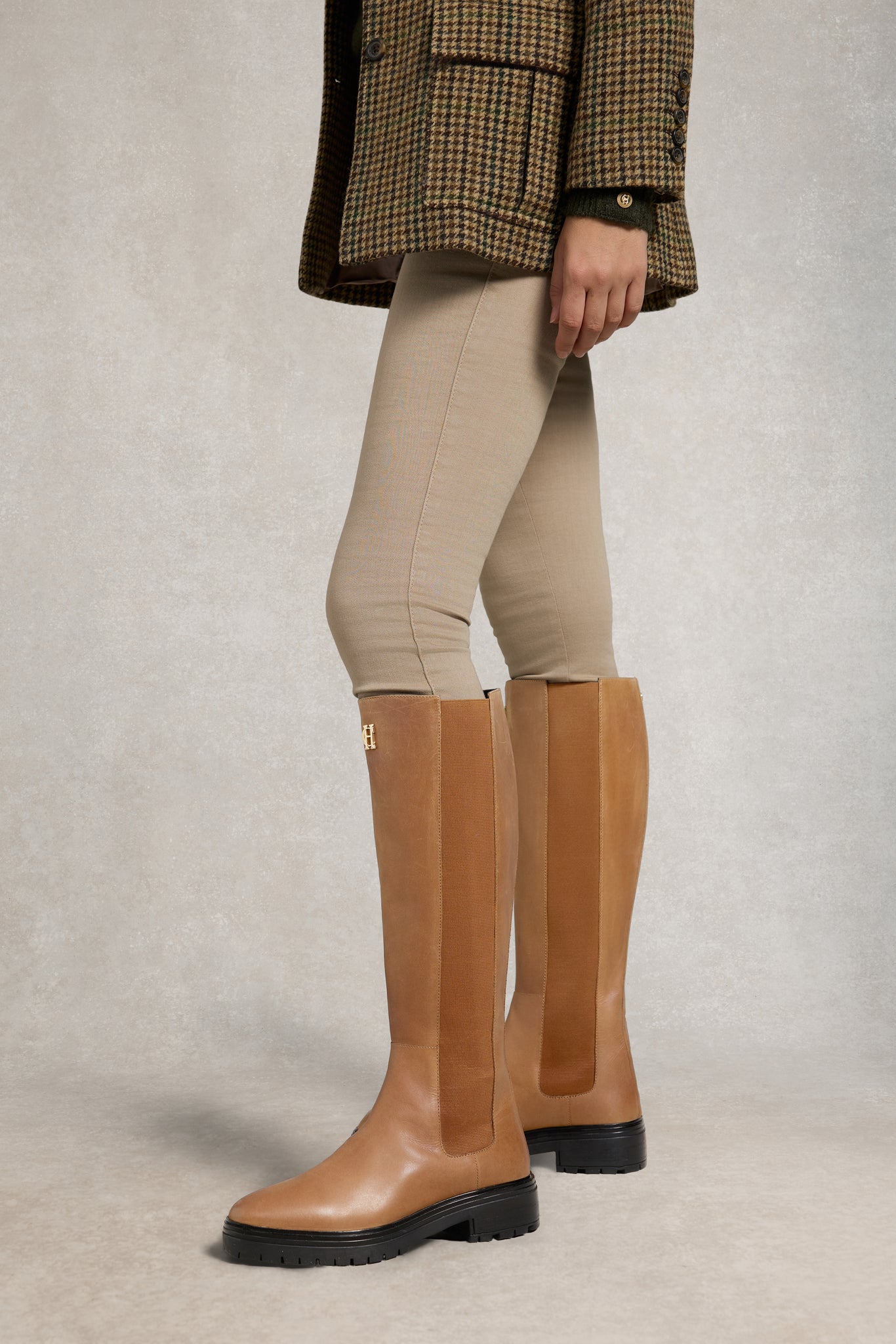 Astoria Knee Boot (Vintage Tan Leather)