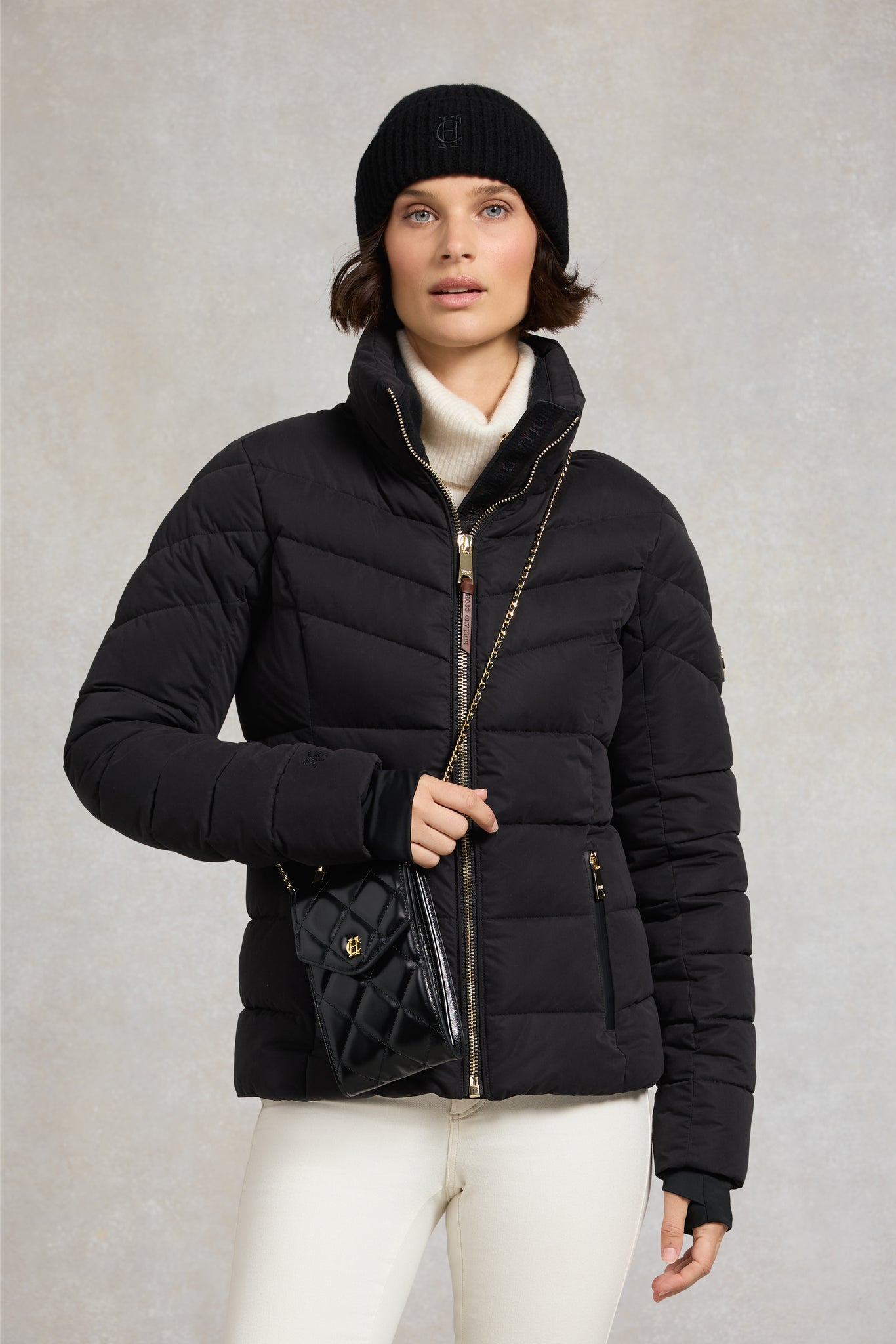 Classic Embroidered Beanie (Black)