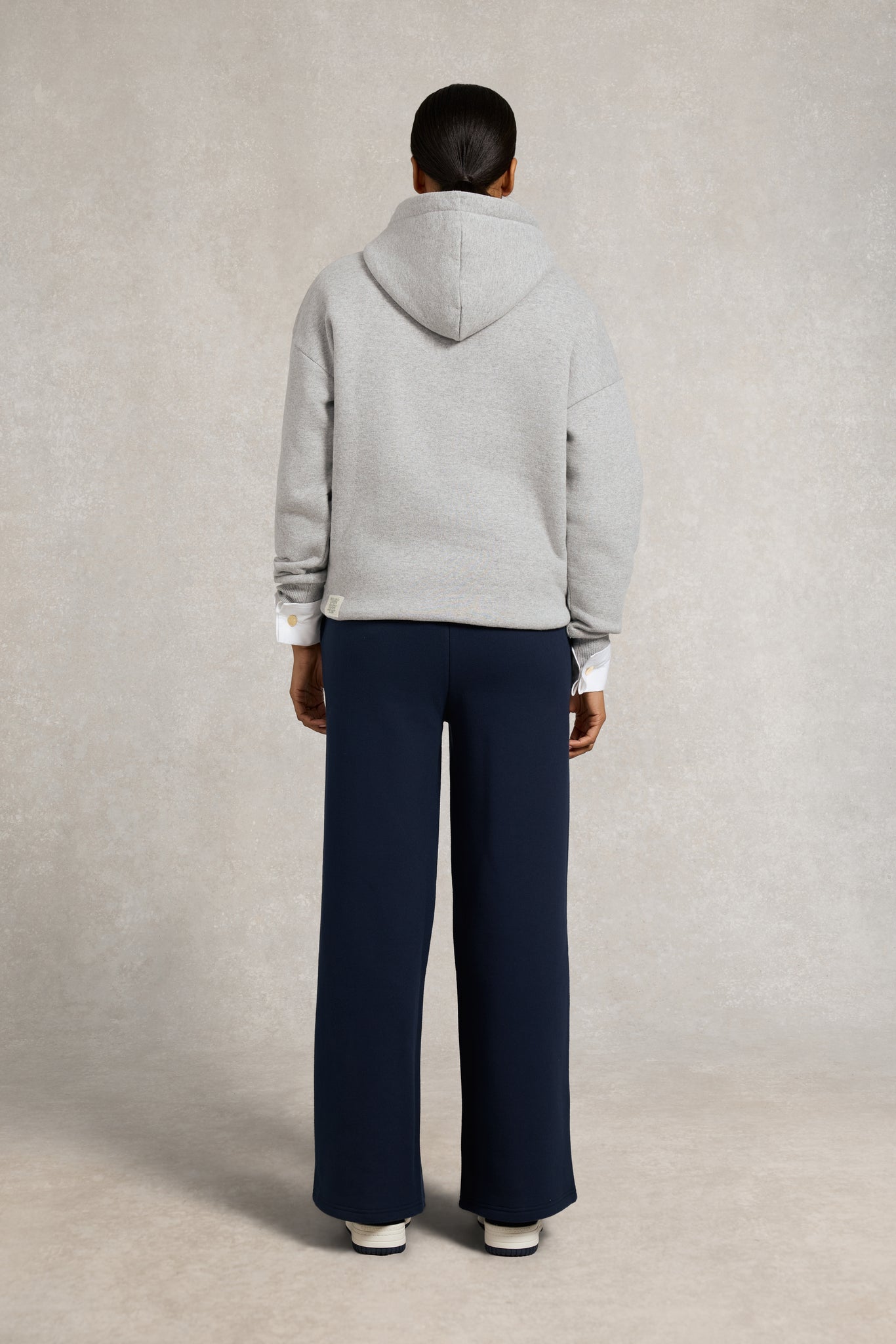 Relaxed Fit Script Hoodie (Grey Marl)