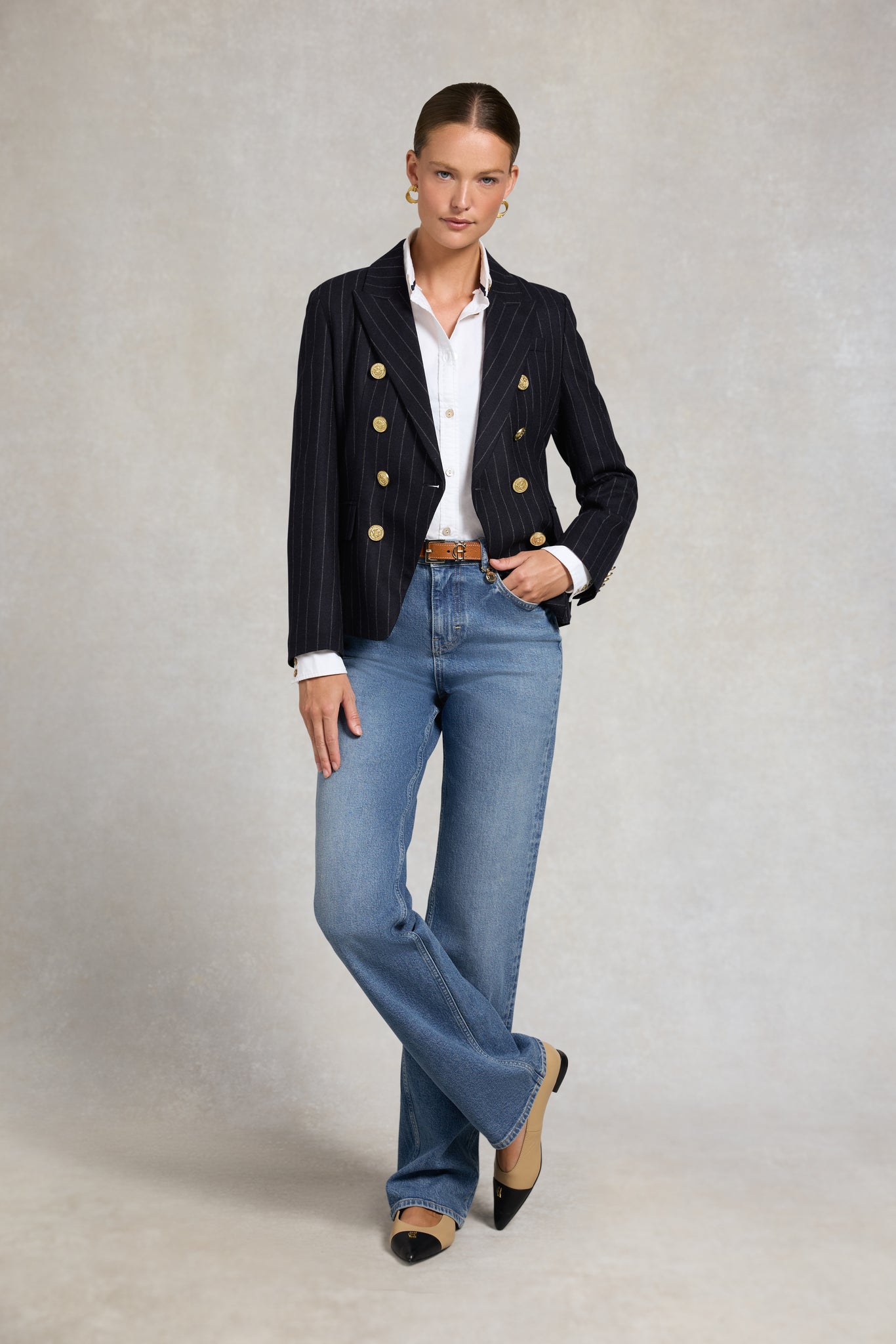 Knightsbridge Blazer (Navy Chalk Pinstripe)