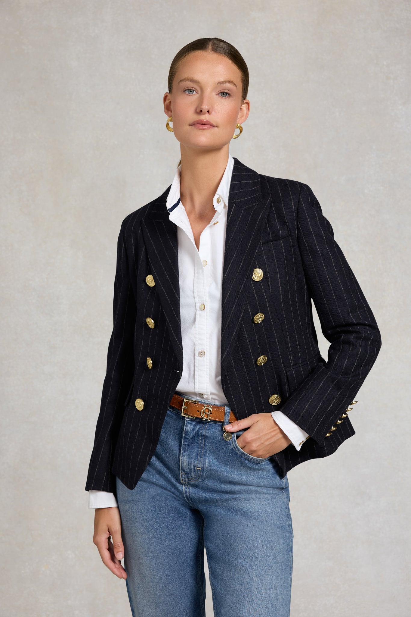 Knightsbridge Blazer (Navy Chalk Pinstripe)