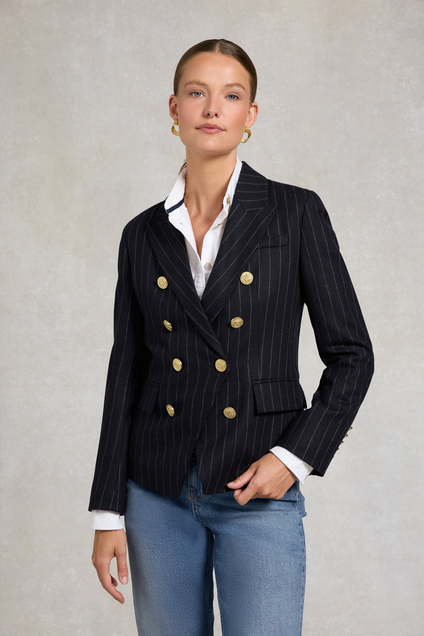 Knightsbridge Blazer (Navy Chalk Pinstripe) – Holland Cooper ®