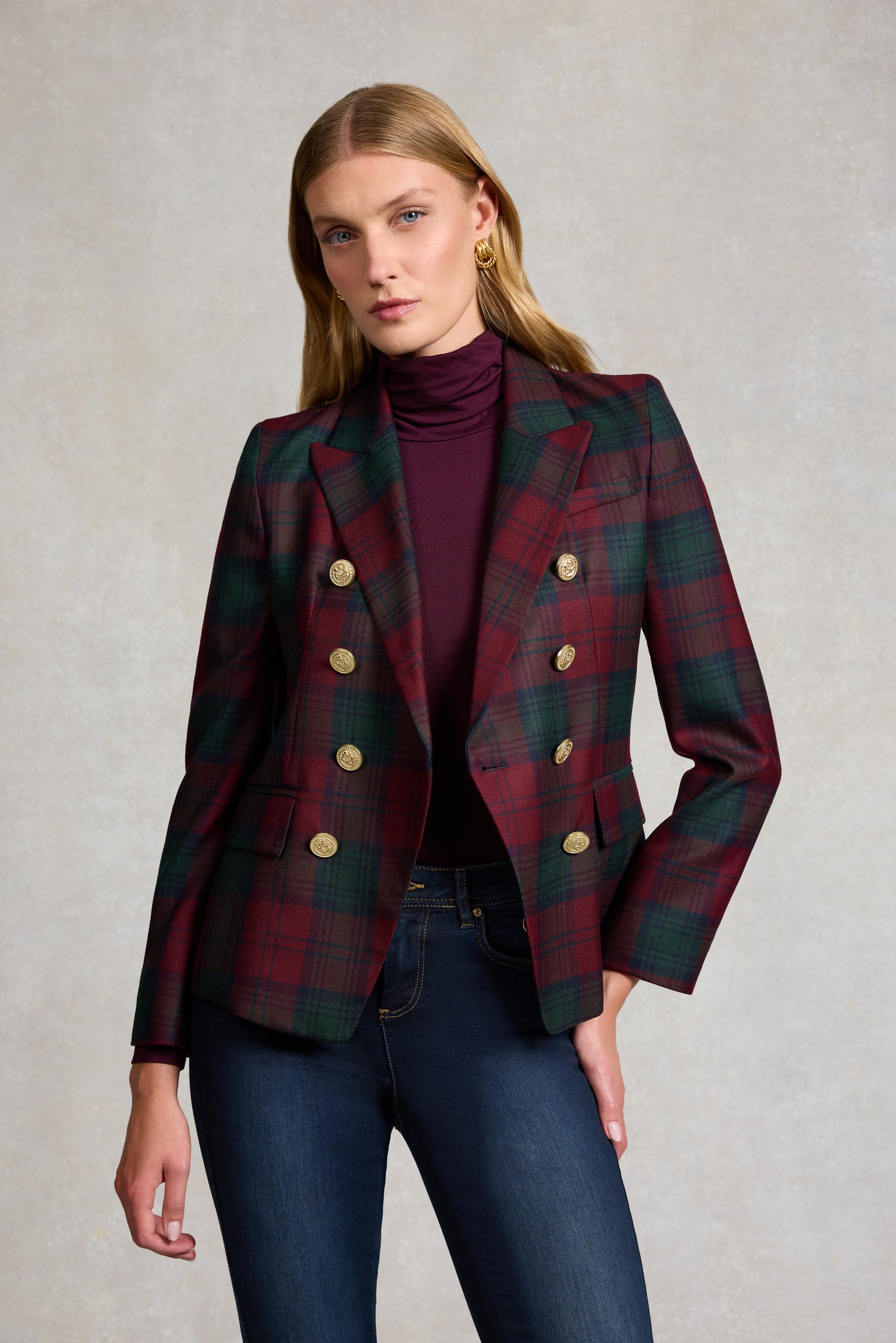 Knightsbridge Blazer (Mulberry Tartan)
